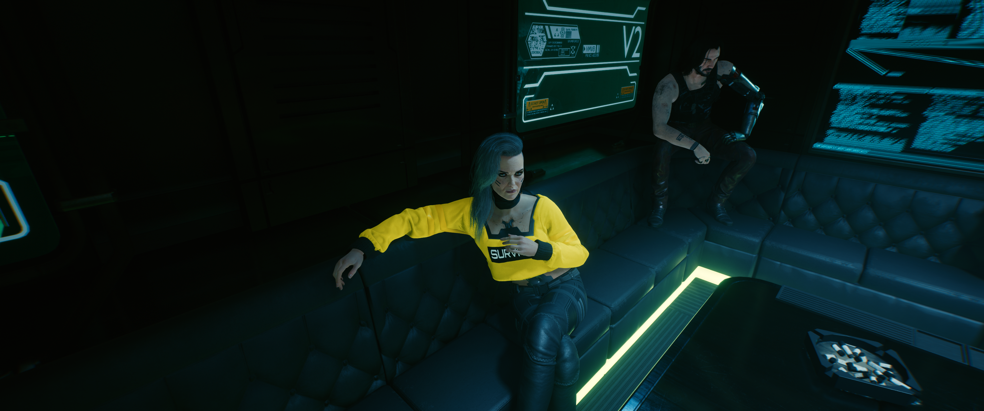 Johnny Silverhand and Rogue Amendiares from Cyberpunk 2077 HD Wallpaper