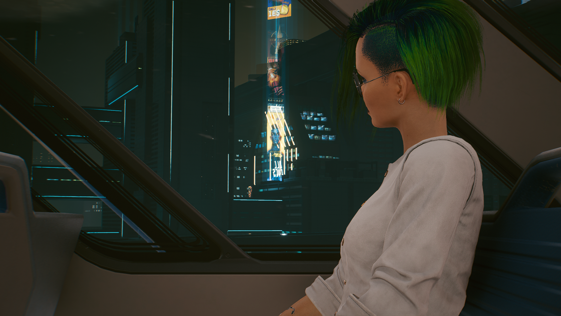 Judy Alvarez from Cyberpunk 2077 looking out a window HD Wallpaper