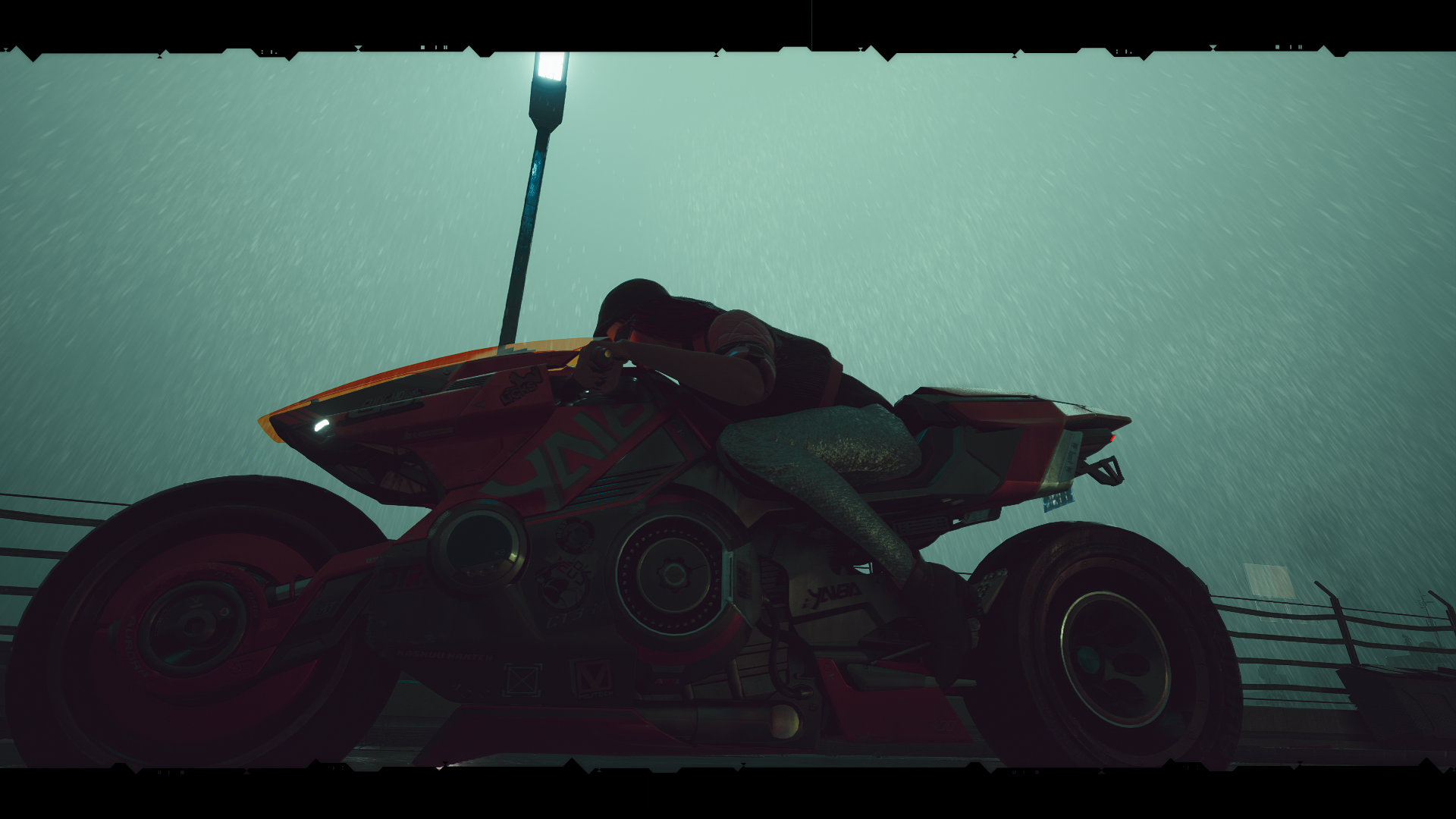 Female V on a motorcycle in Cyberpunk 2077 HD Wallpaper