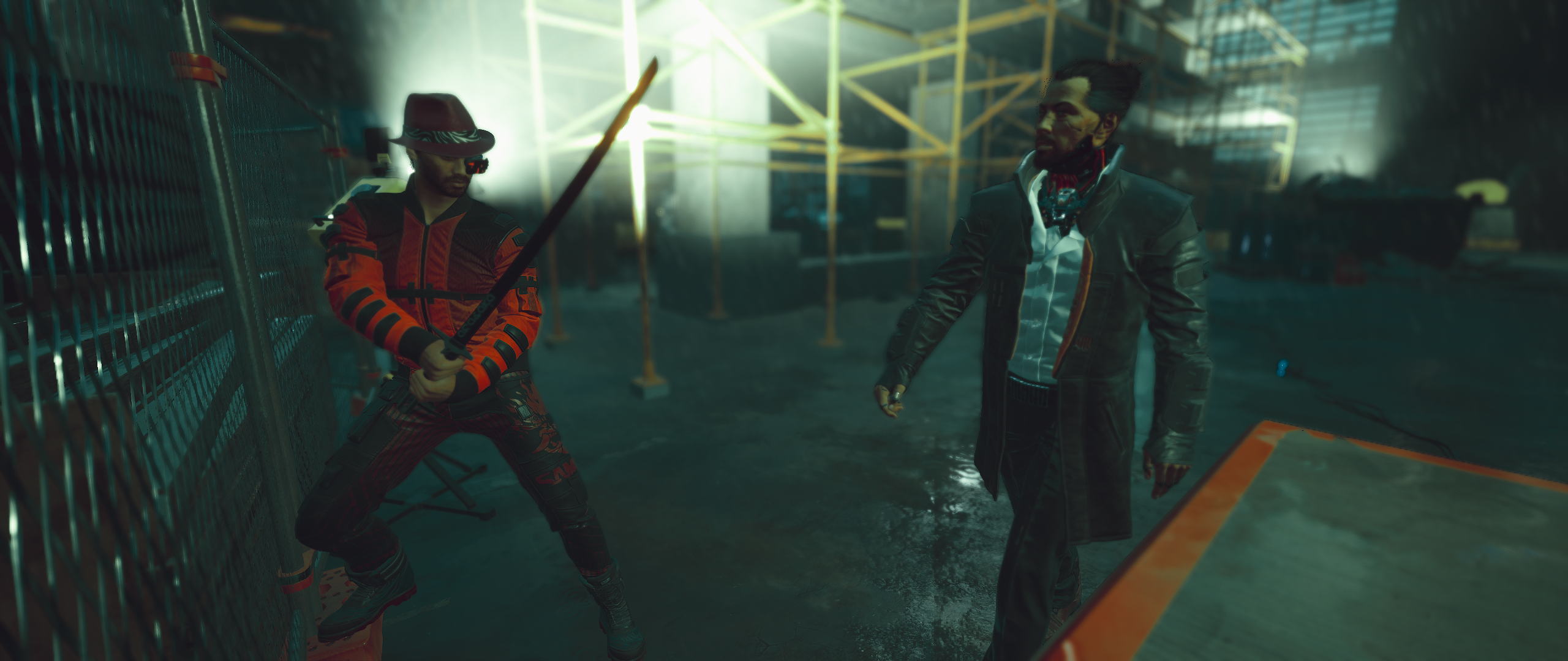 Goro Takemura from Cyberpunk 2077 with a sword HD Wallpaper