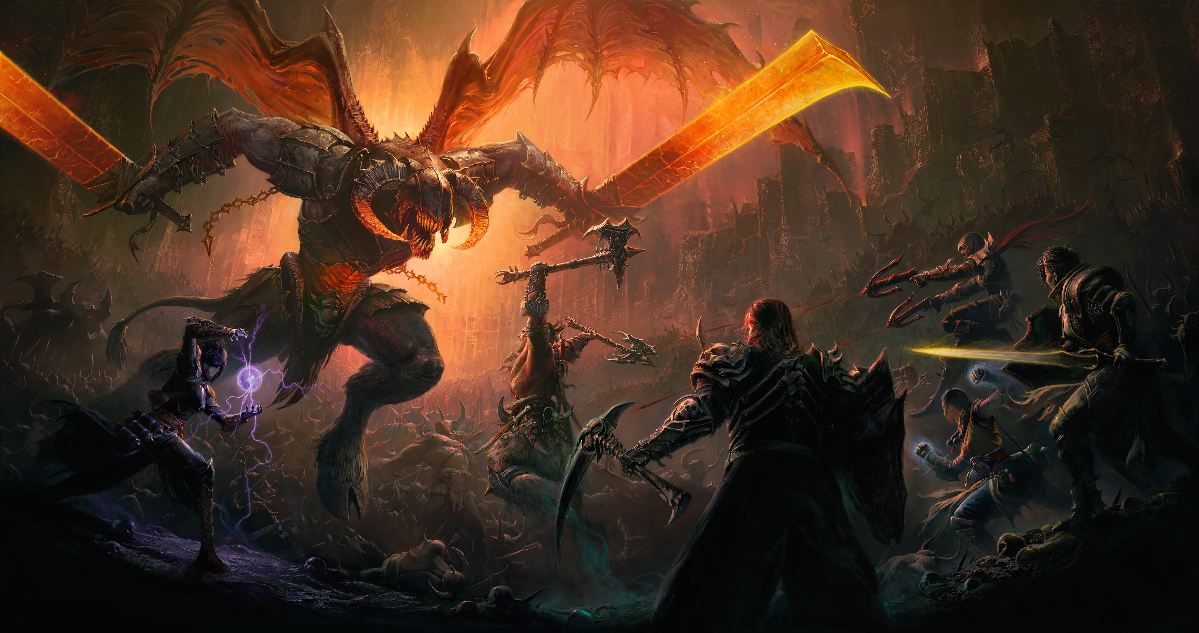 Diablo Immortal: Demon Battle in Fantasy Art HD Wallpaper