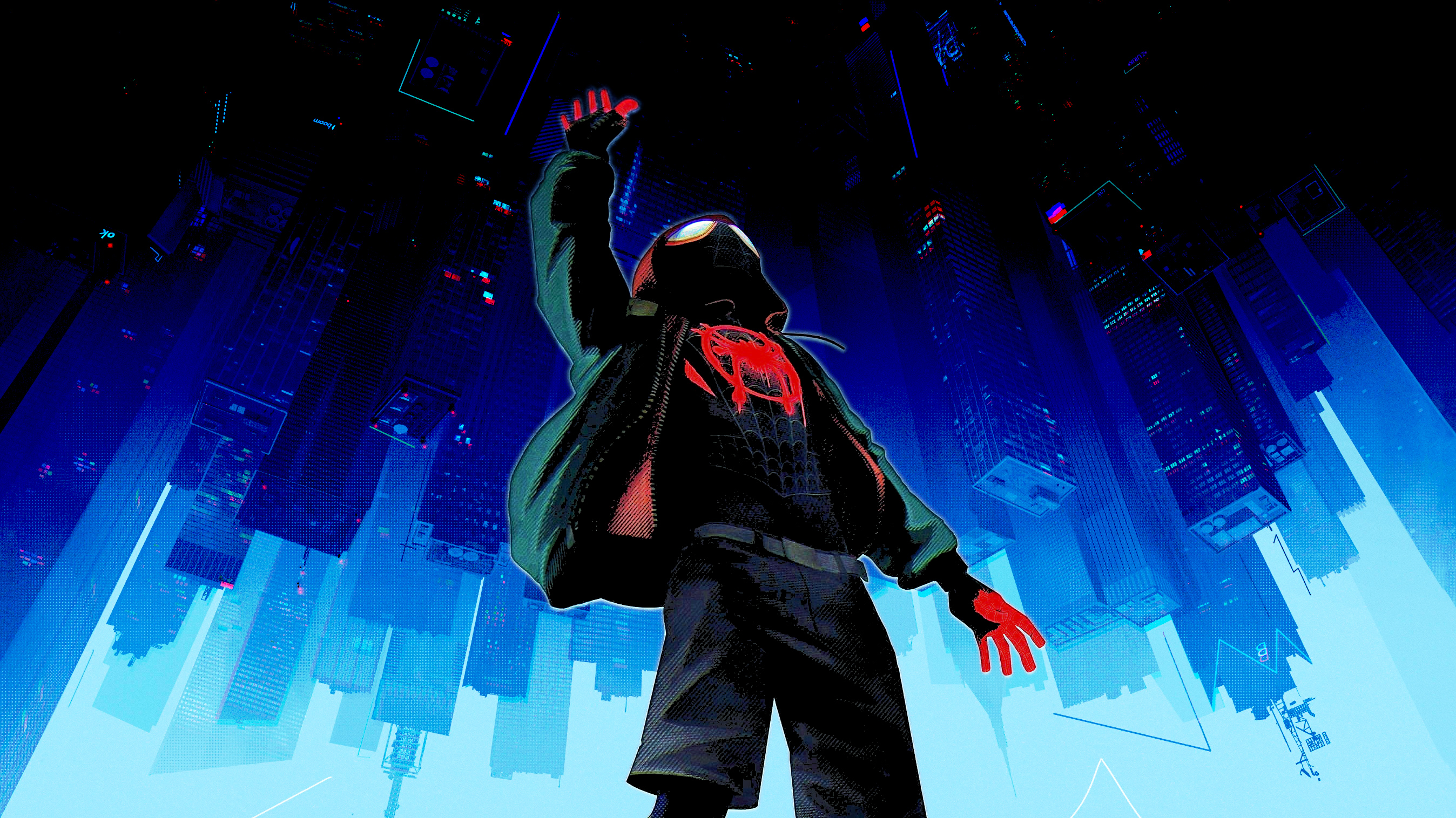Spider-Man Miles Morales in the City HD Wallpaper