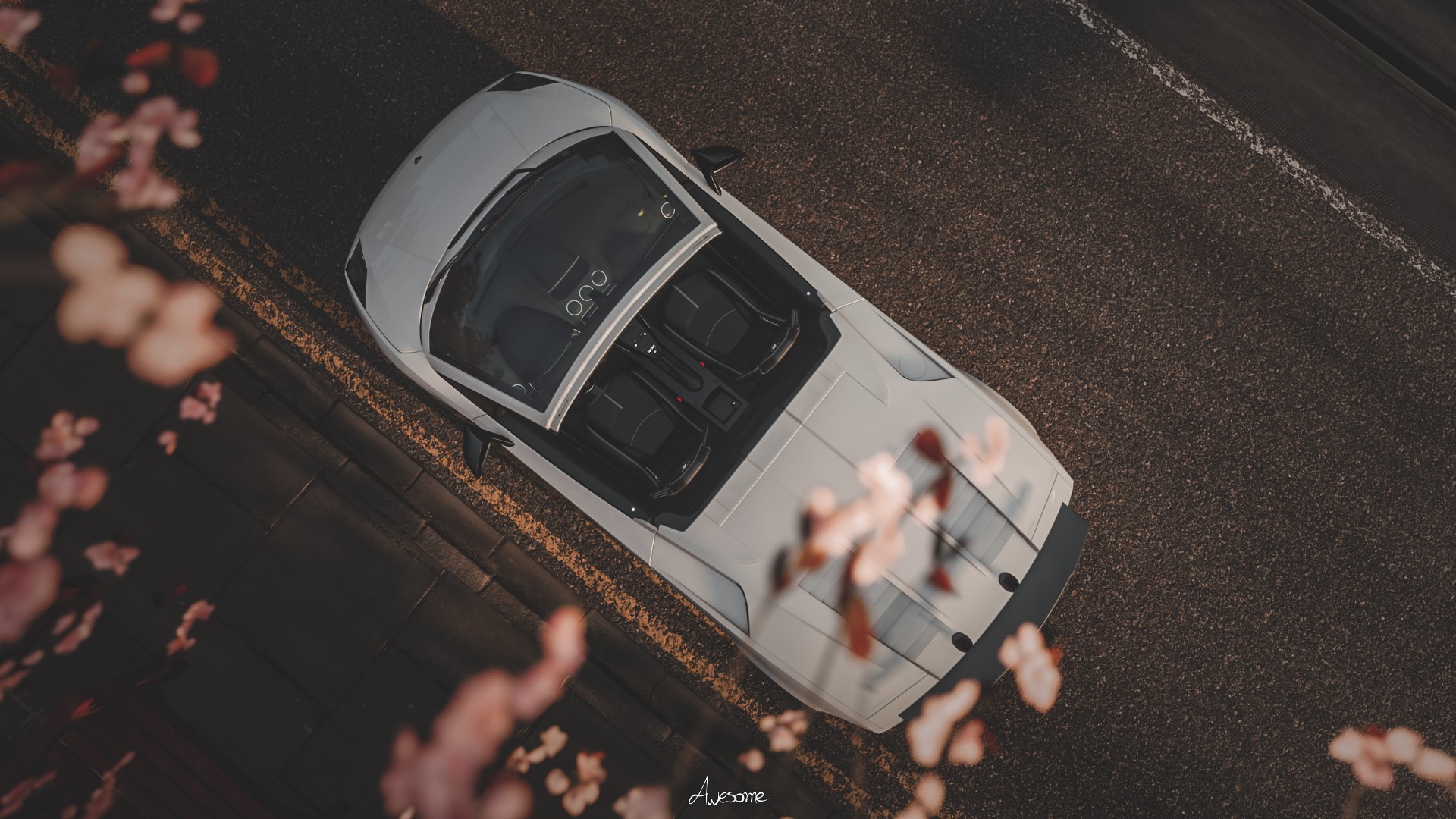 White Lamborghini Gallardo LP560-4 in Forza Horizon 4 HD Wallpaper