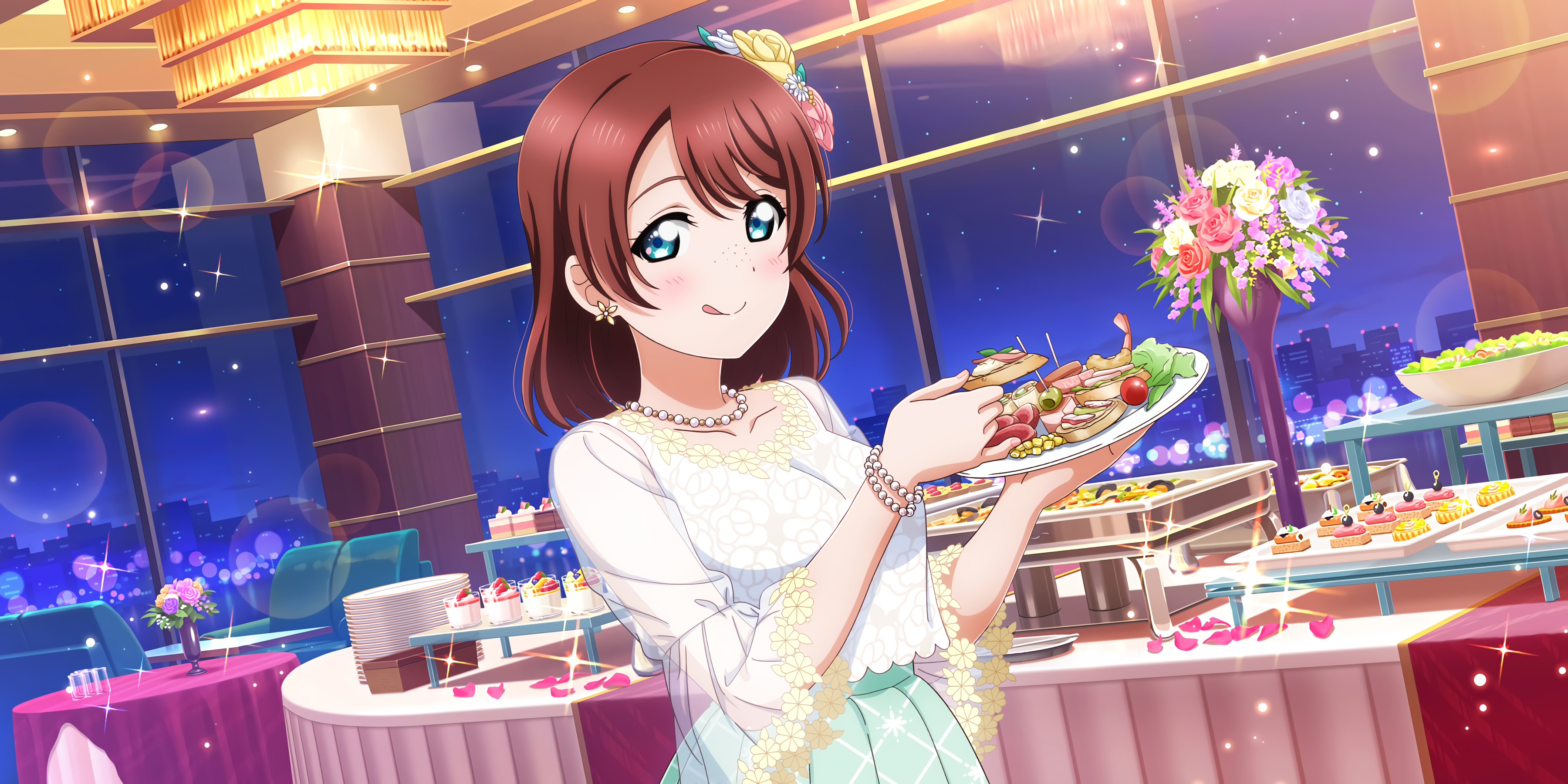 Emma Verde from Love Live! Sunshine!! at a party HD Wallpaper