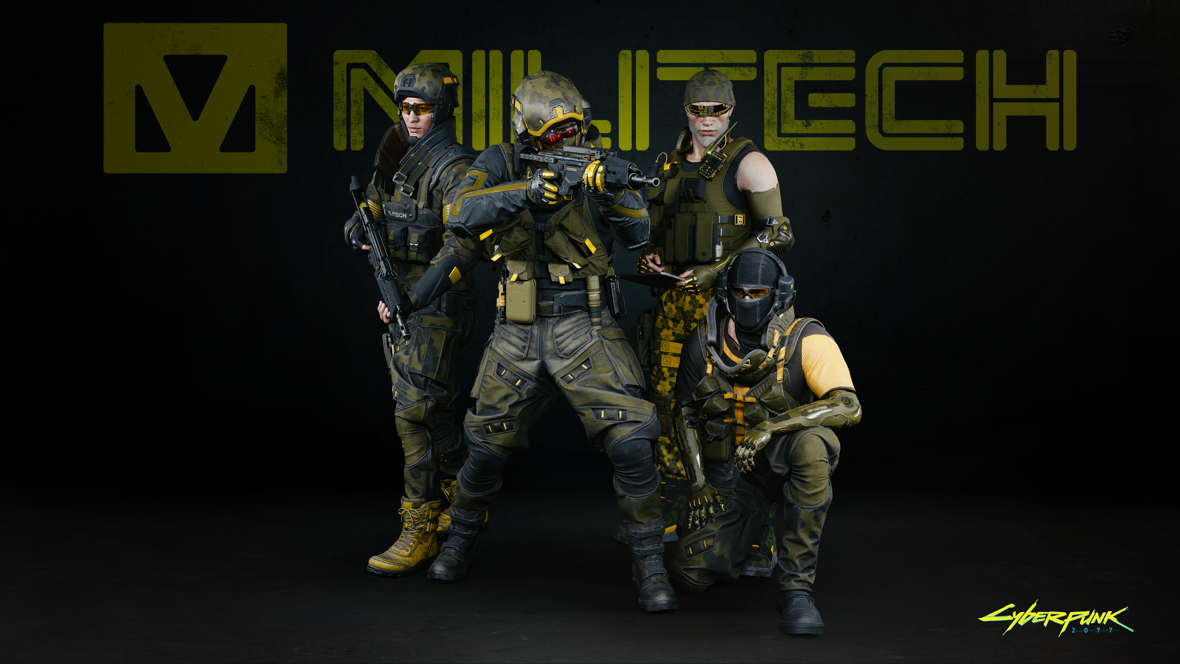Militech soldiers from Cyberpunk 2077 HD Wallpaper
