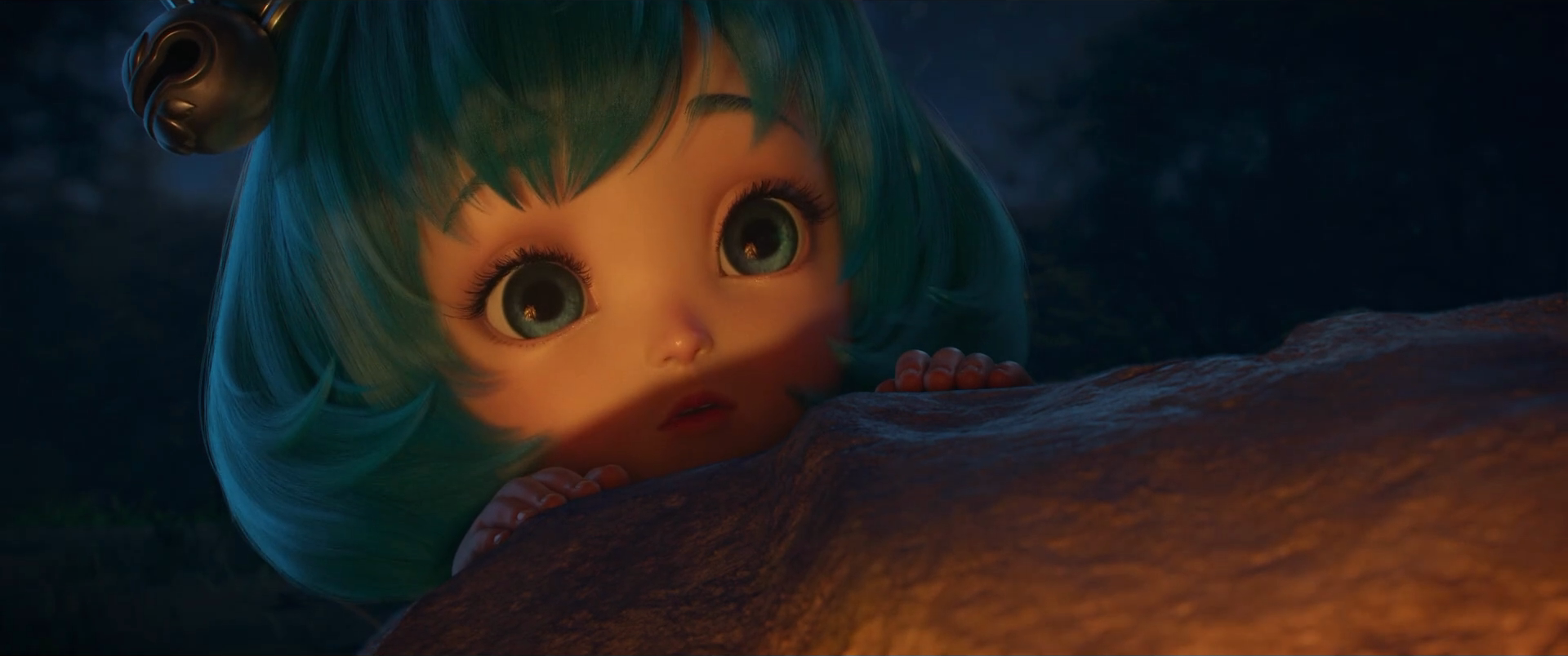 Lulu from League of Legends peeking over a rock HD Wallpaper
