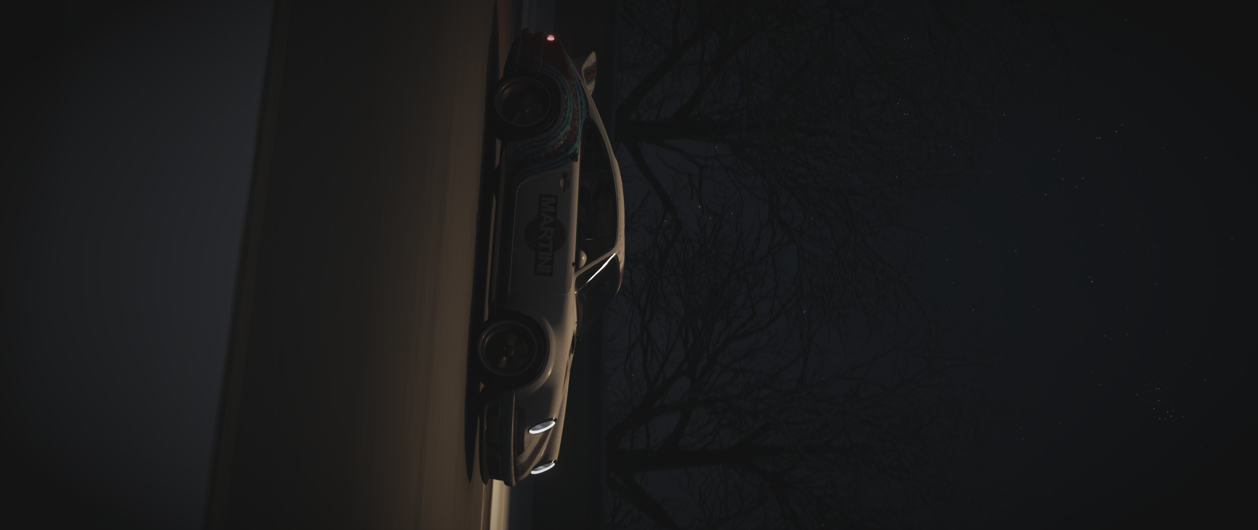 Martini Racing Car at Night HD Wallpaper