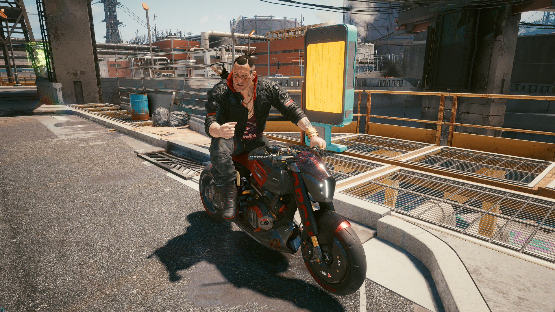 Jackie Welles from Cyberpunk 2077 on a motorcycle HD Wallpaper