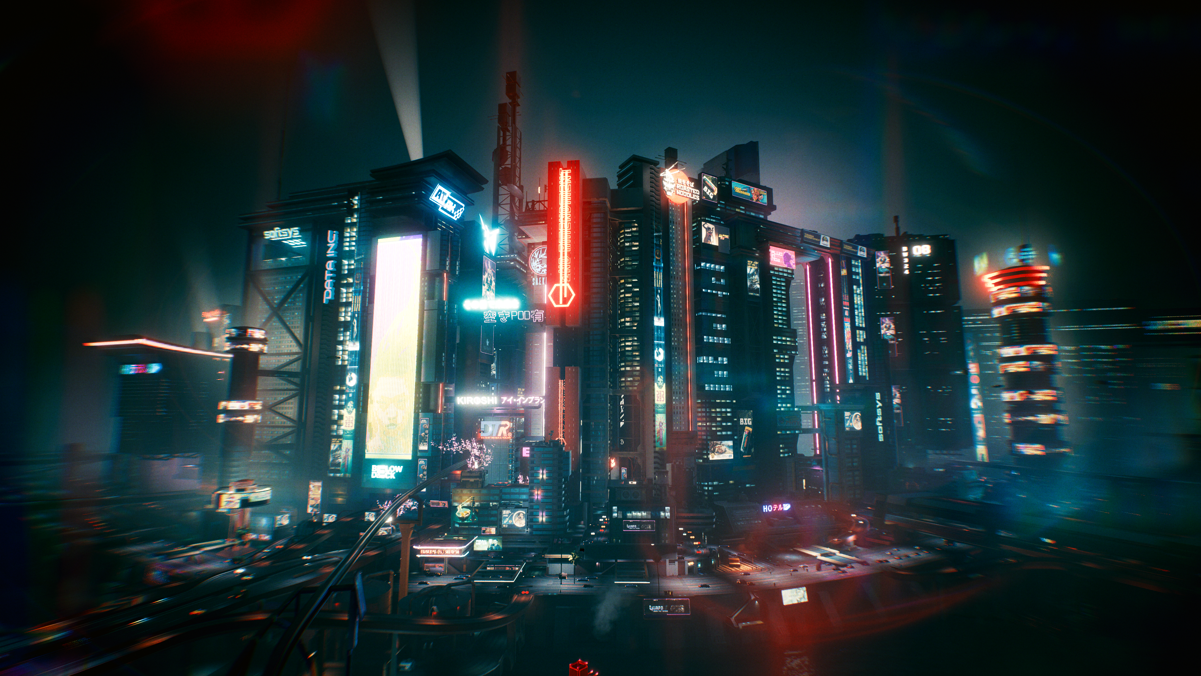 Cyberpunk 2077 Night Cityscape 4K HD Wallpaper