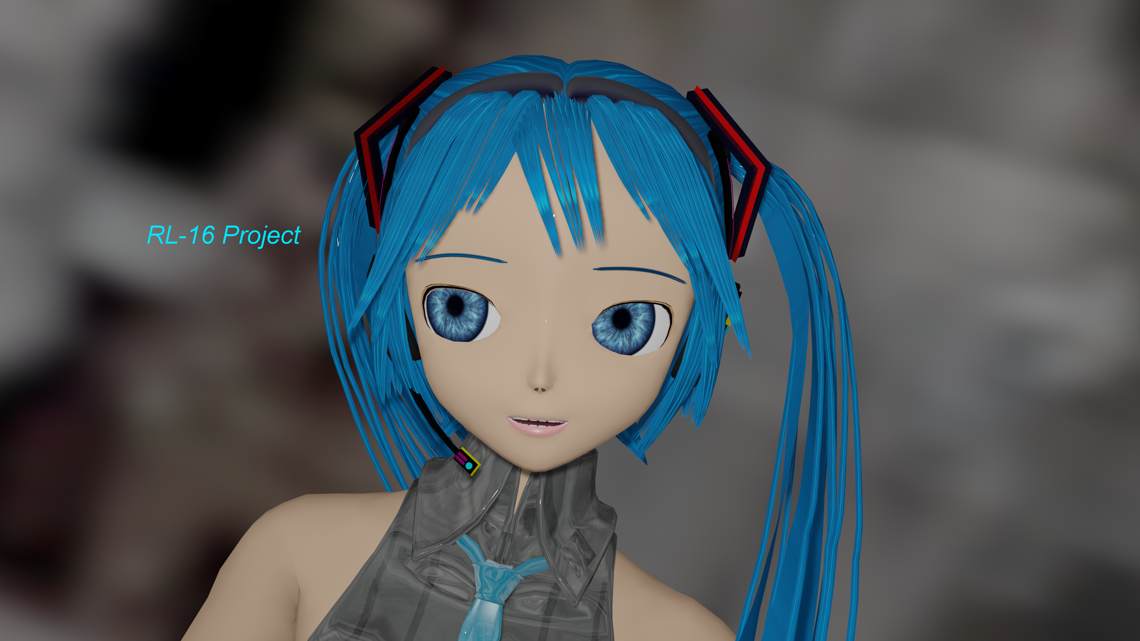 Hatsune Miku Blender 3D Project HD Wallpaper