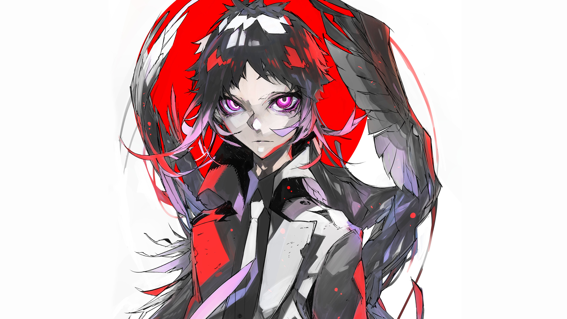 Ryunosuke Akutagawa with Wings HD Wallpaper