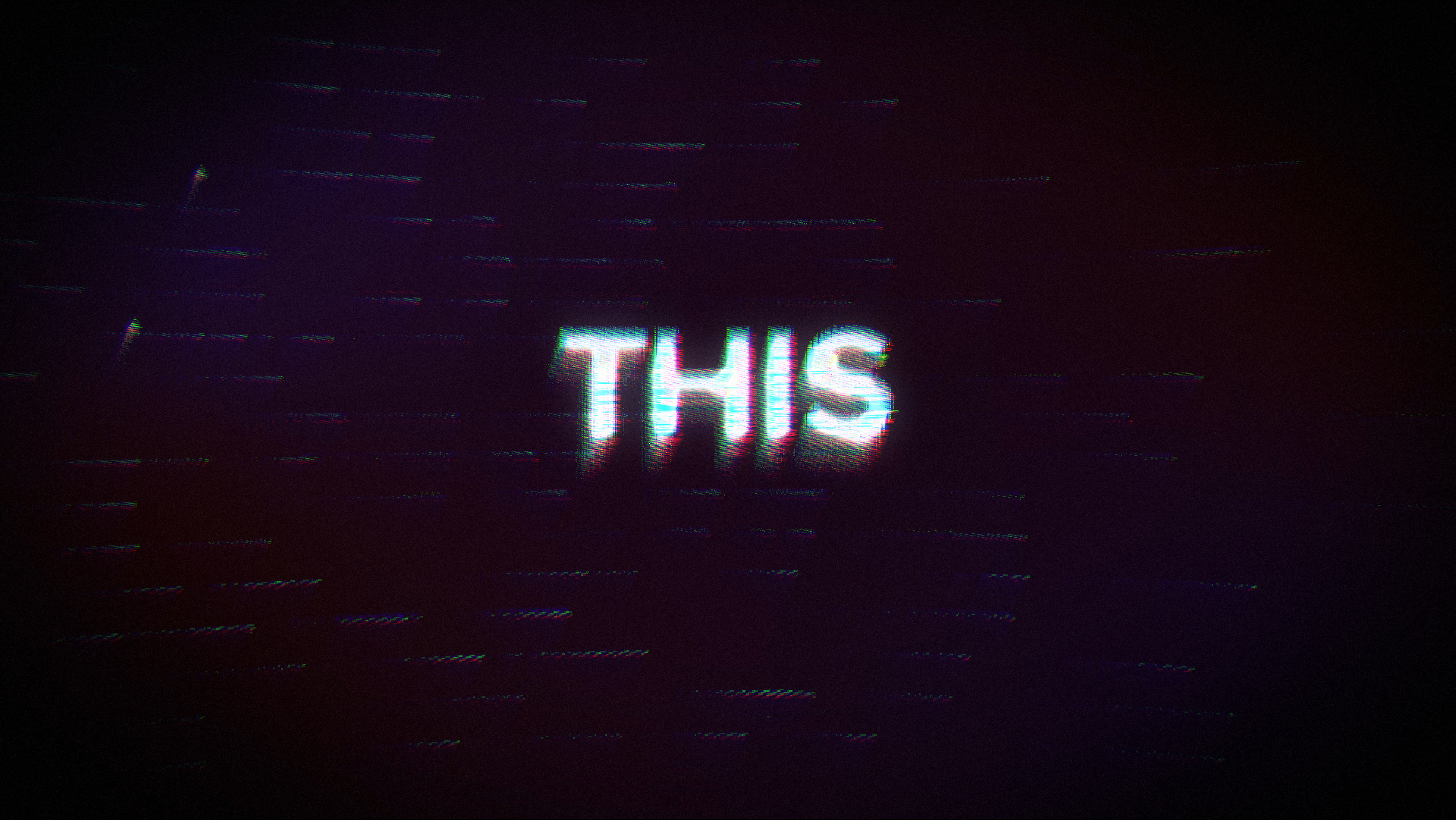 Artistic Glitch Text HD Wallpaper