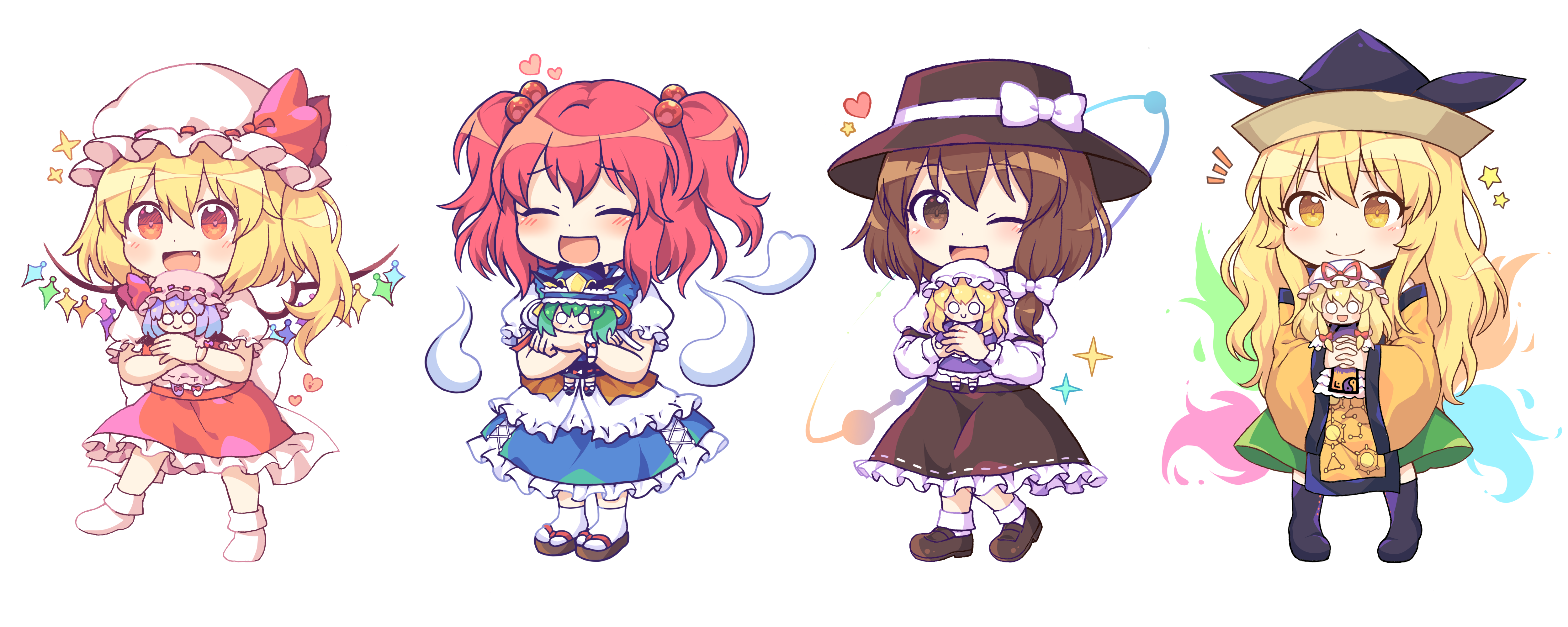 Touhou Project Chibi Characters HD Wallpaper