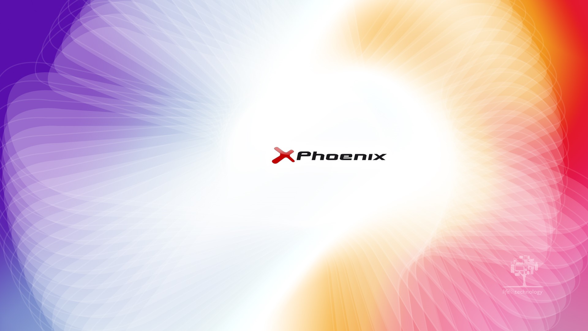 Phoenix logo with abstract colorful background HD Wallpaper