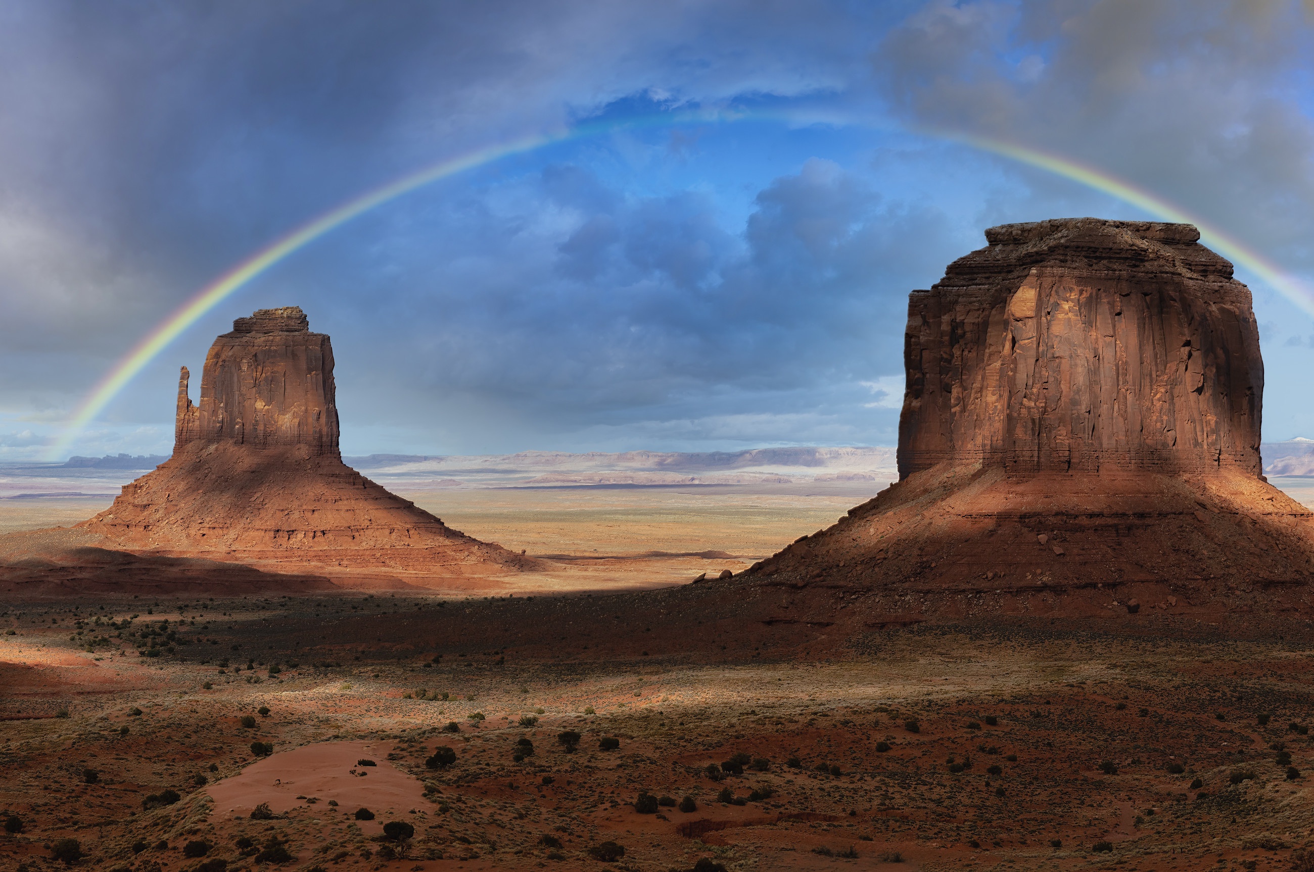 Monument Valley with Rainbow HD Wallpaper