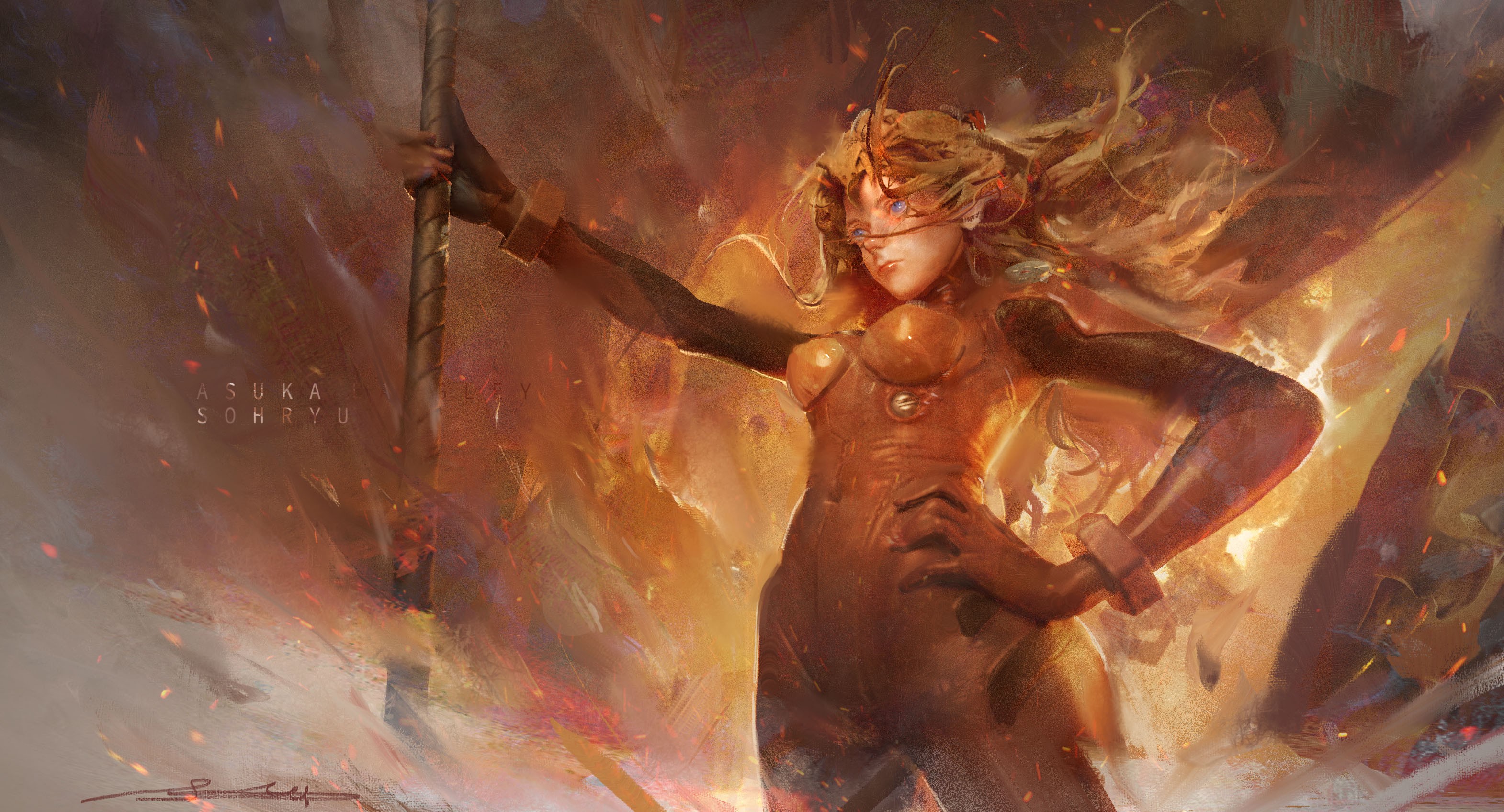 Asuka Langley Soryu from Neon Genesis Evangelion HD Wallpaper