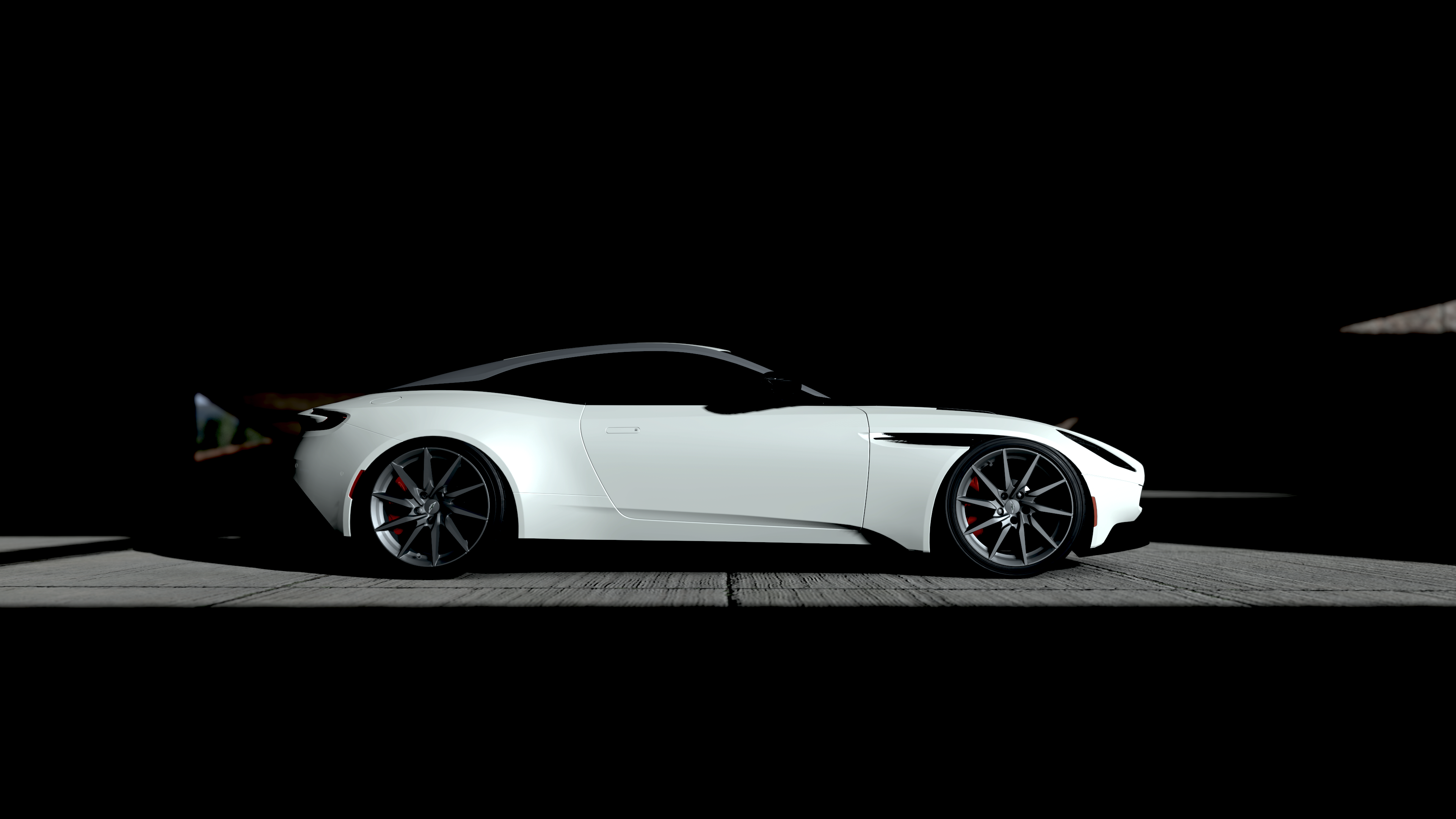 White Aston Martin sports car HD Wallpaper