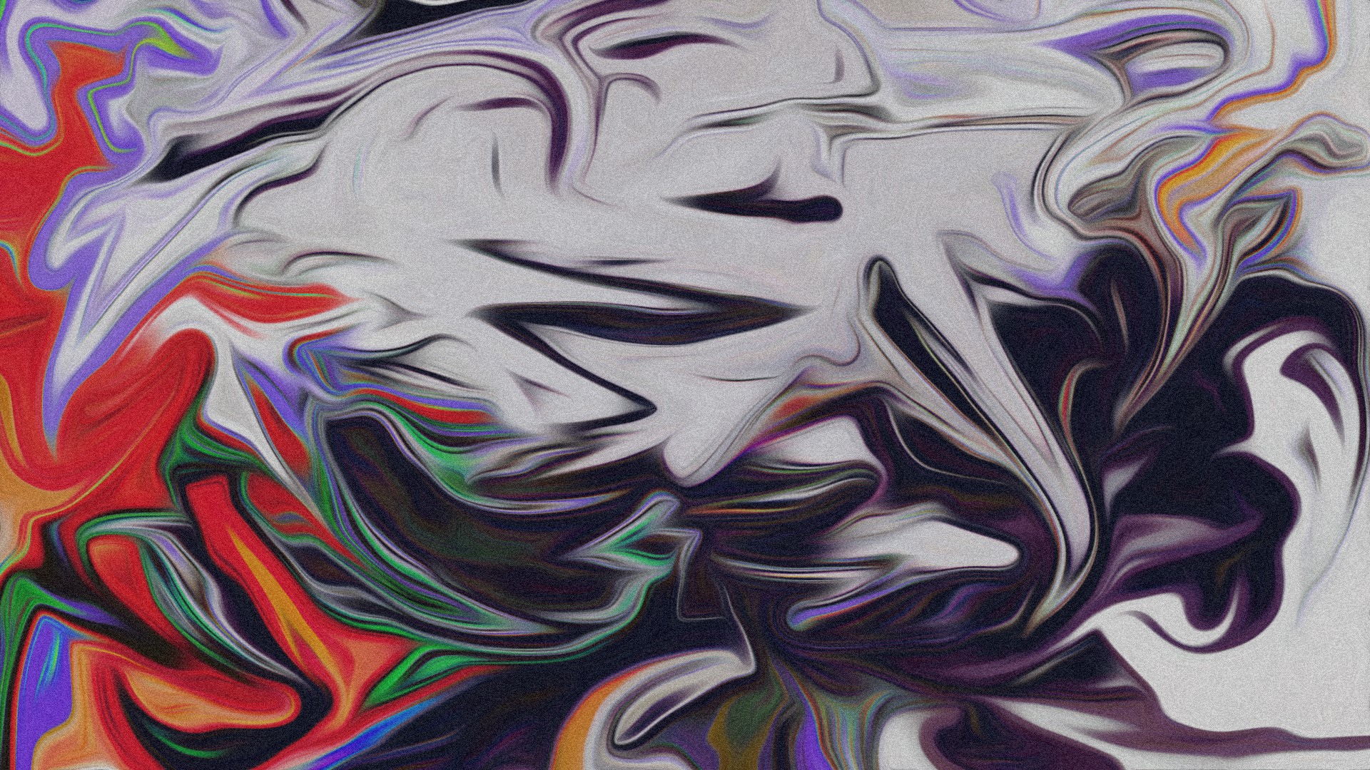Abstract fluid digital art with colorful swirls HD Wallpaper