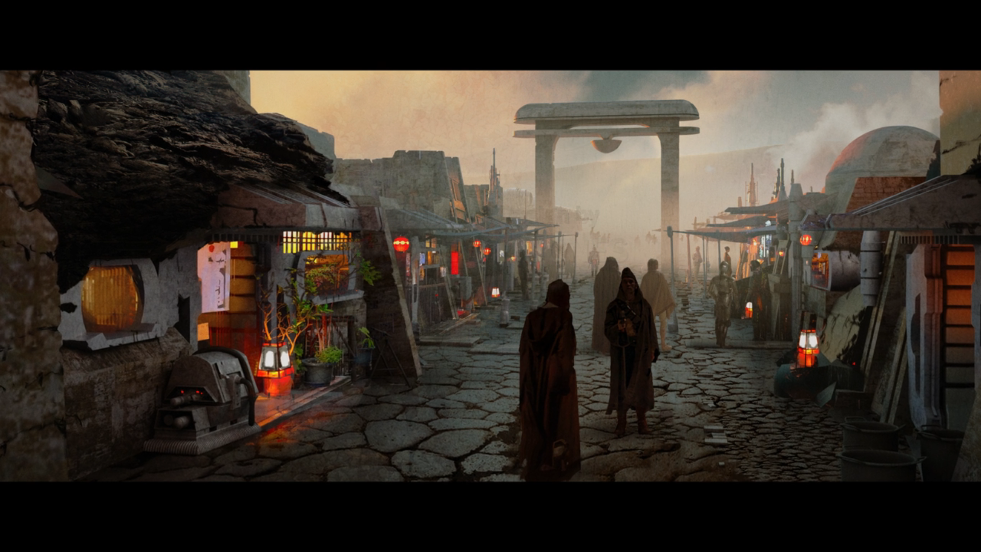 The Mandalorian Market Scene HD Wallpaper
