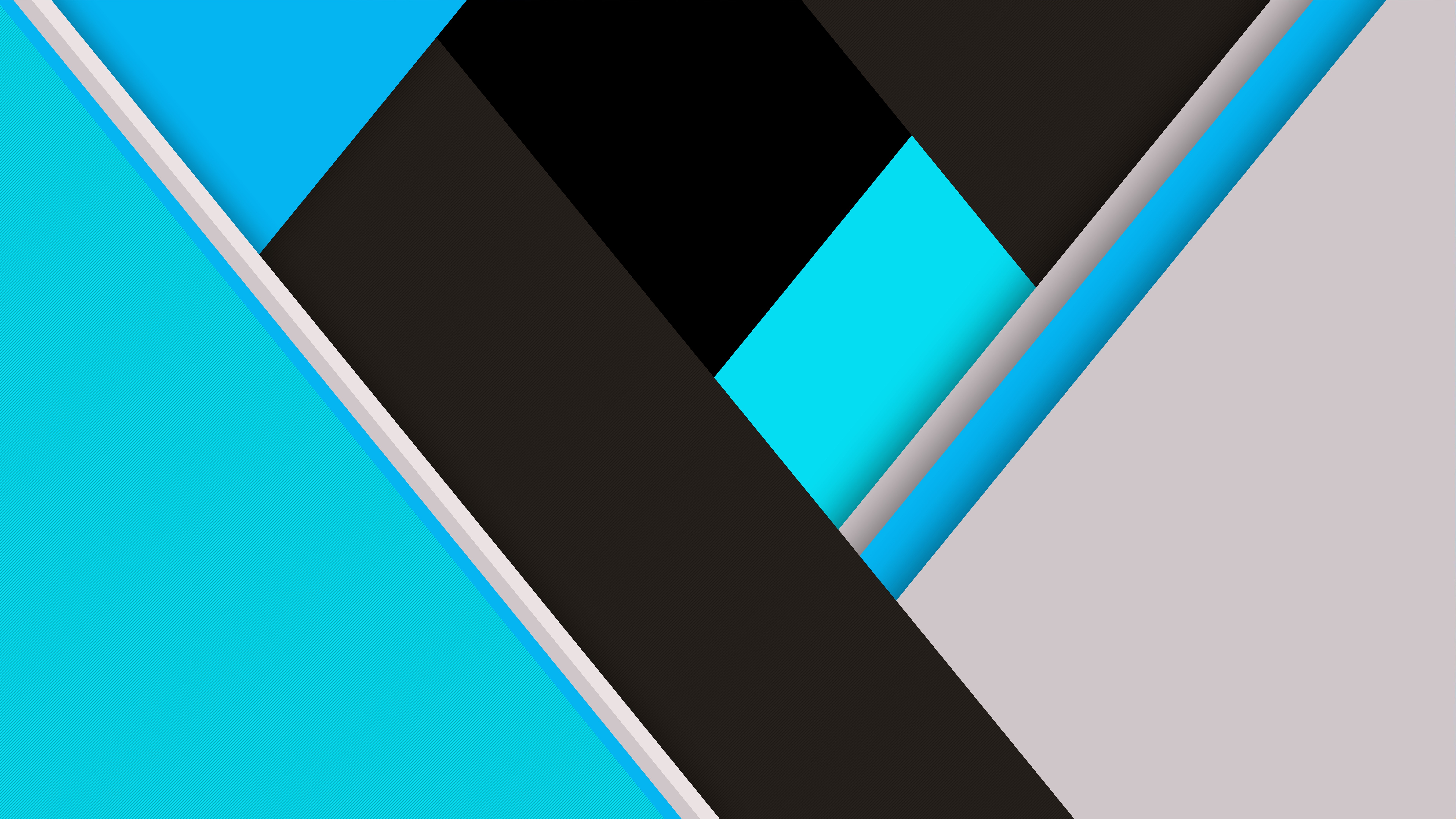 Abstract 3D shapes with blue, black, and gray colors HD Wallpaper