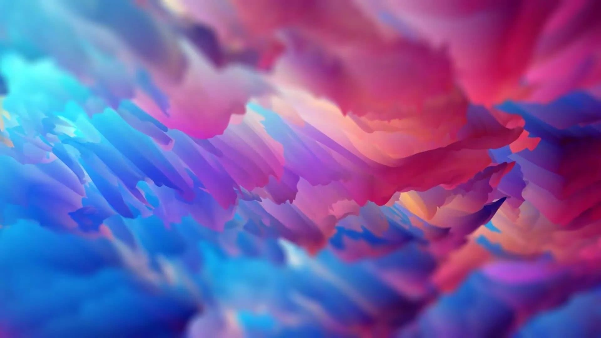 Abstract colorful clouds with blue and pink hues HD Wallpaper