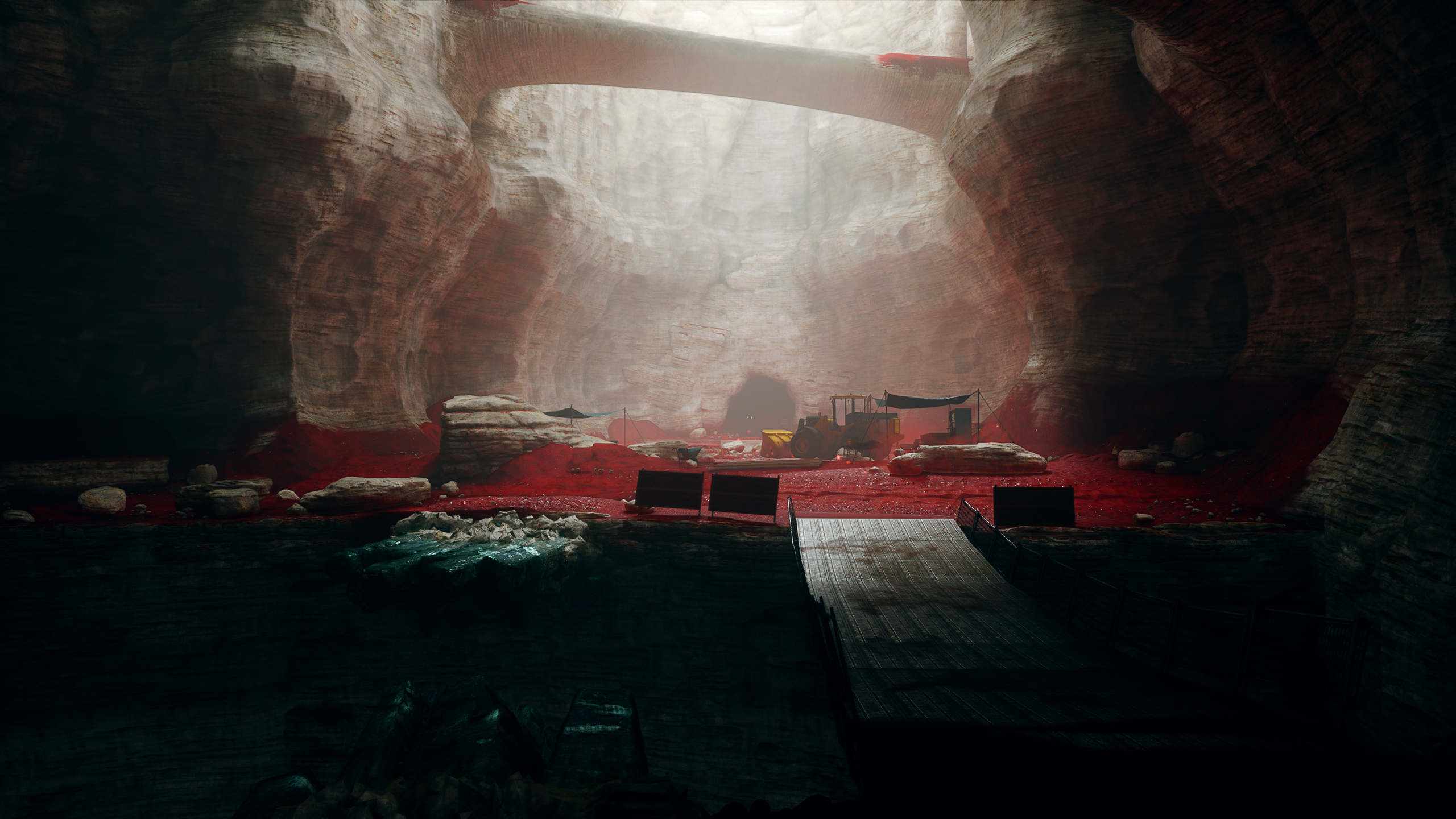 Control video game cave screenshot HD Wallpaper