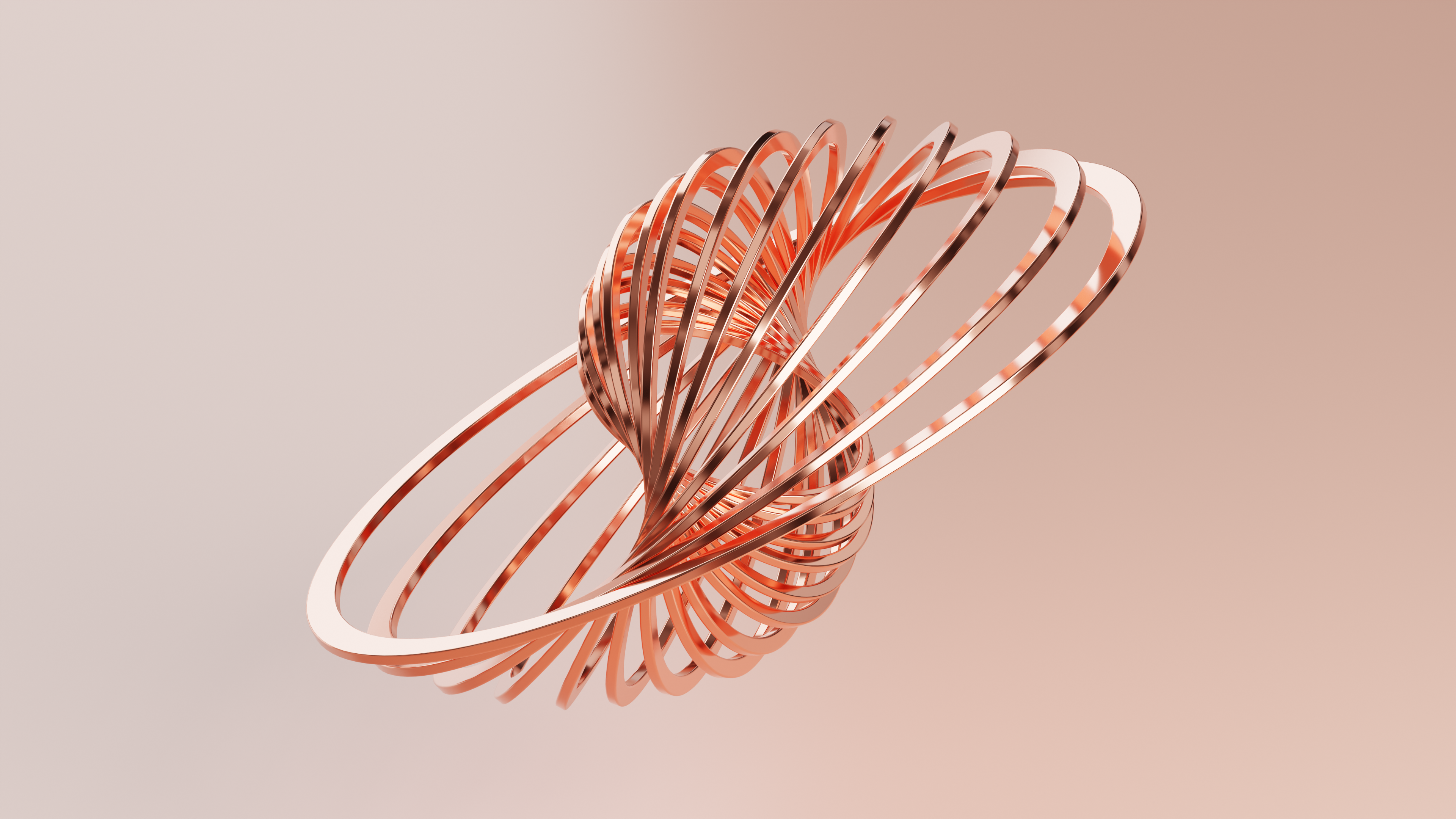Abstract Rose Gold Swirl HD Wallpaper