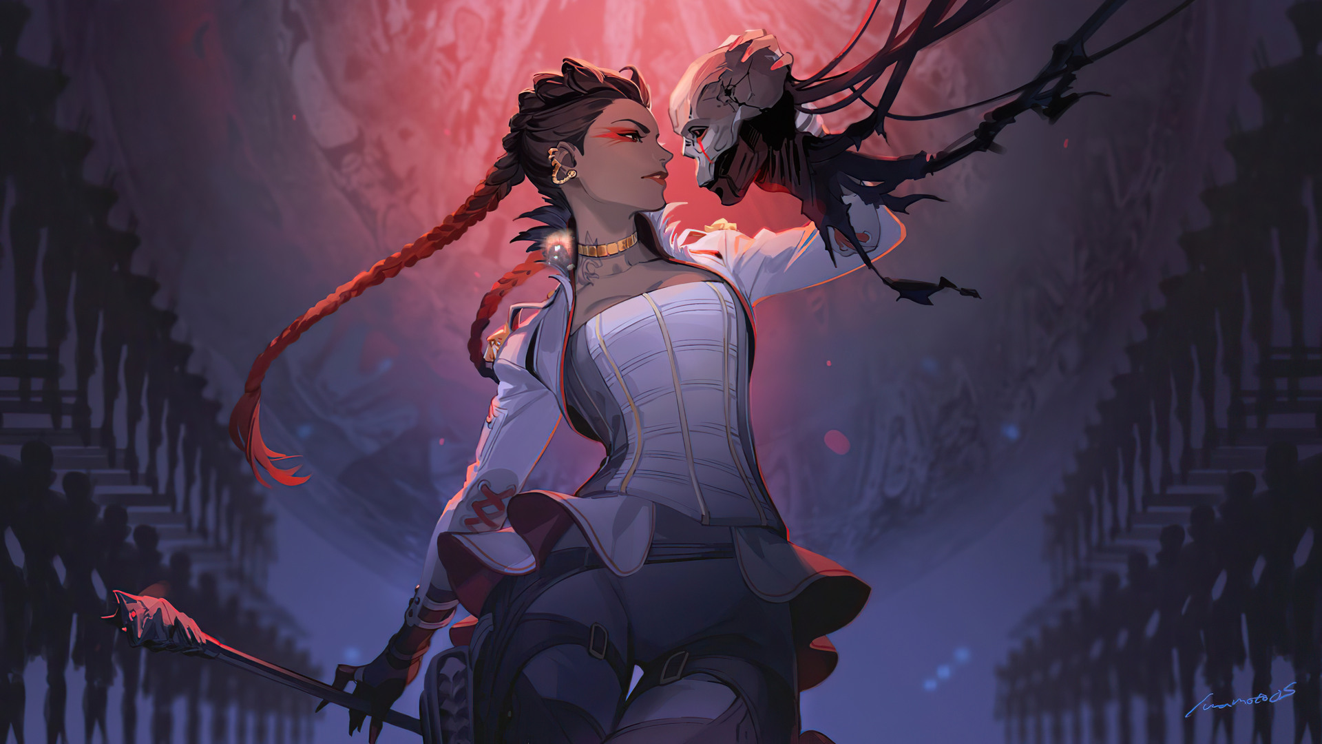 Loba from Apex Legends in Intense Standoff HD Wallpaper