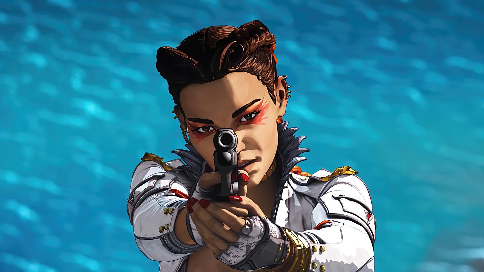 Loba from Apex Legends holding a gun HD Wallpaper