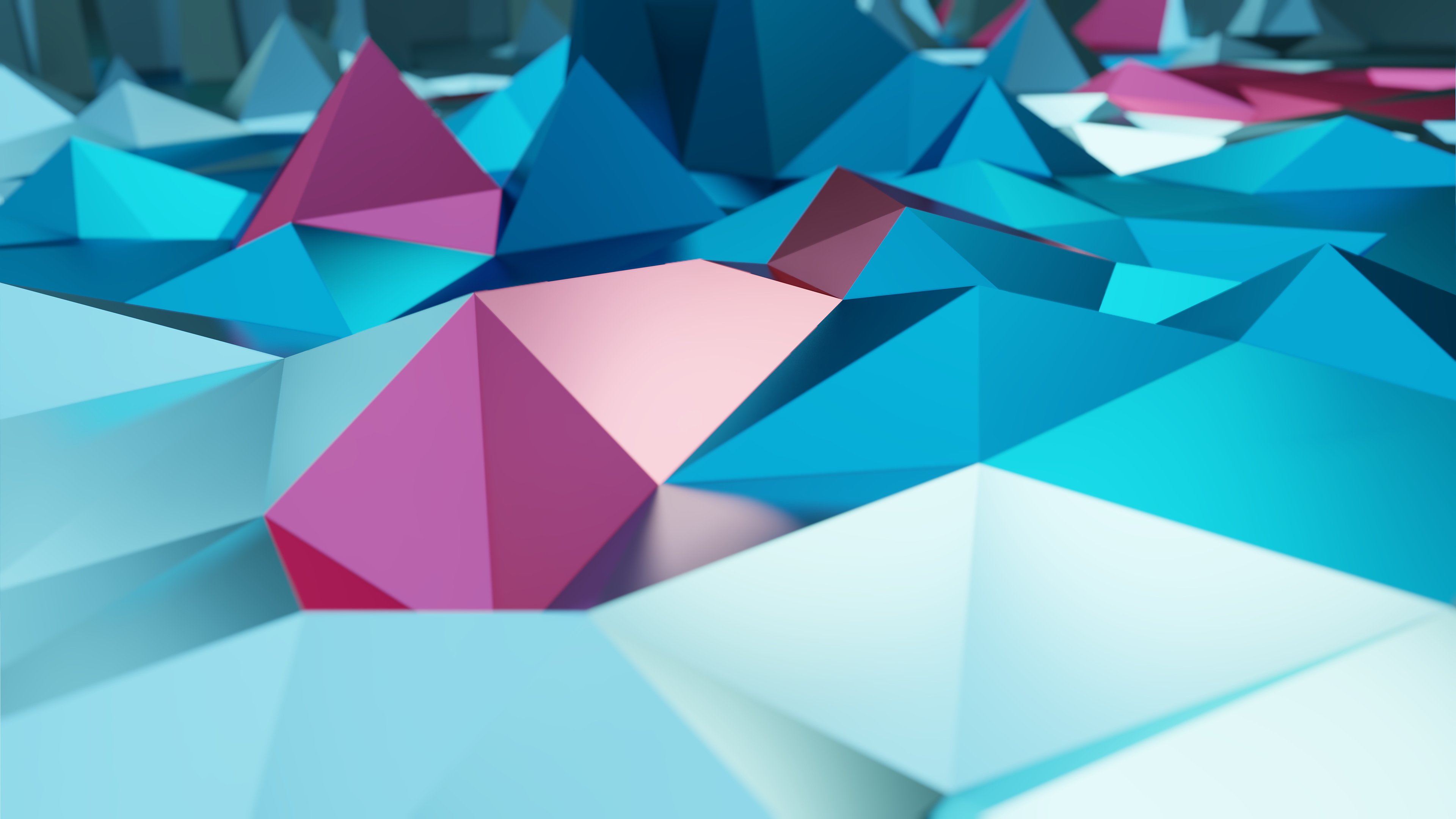 4K Low Poly Polygon Art Landscape HD Wallpaper