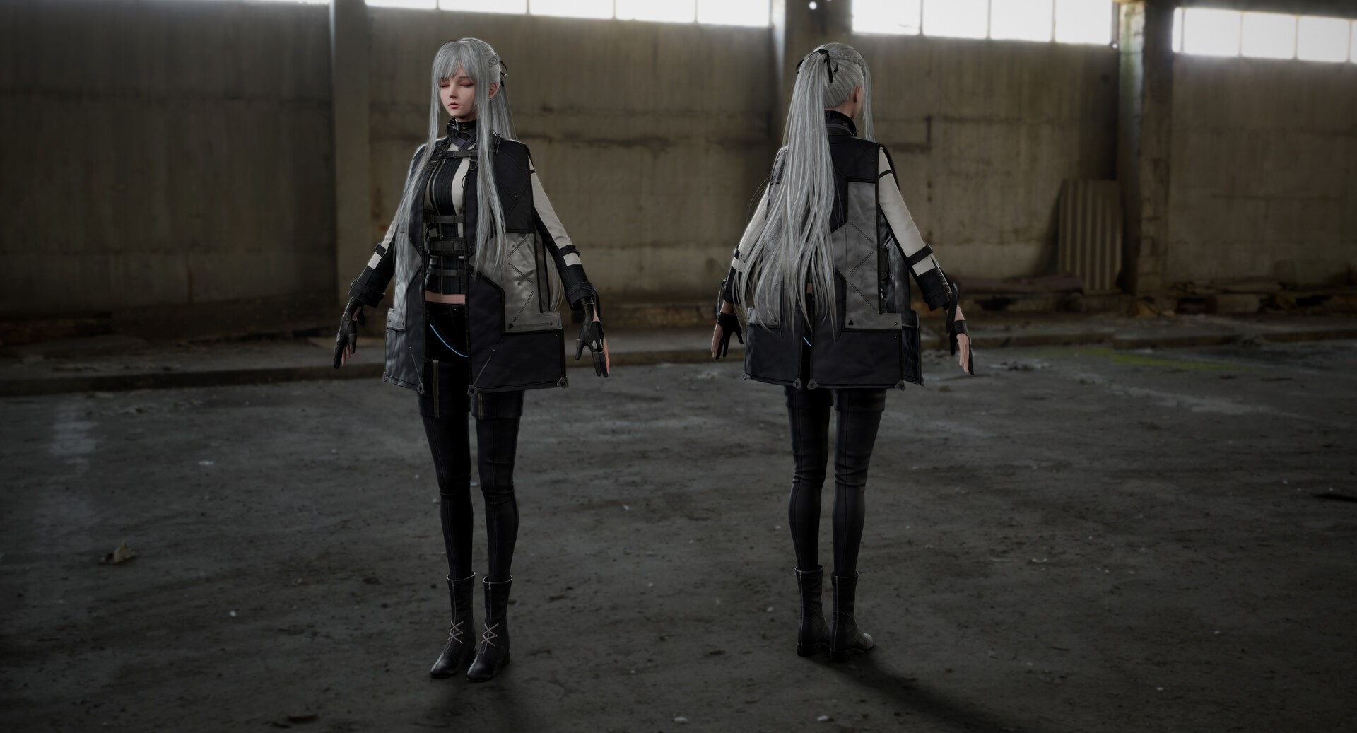 AK-12 from Girls Frontline 3D render HD Wallpaper