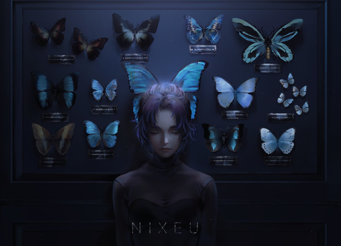Kochou Shinobu from Kimetsu no Yaiba with butterflies HD Wallpaper