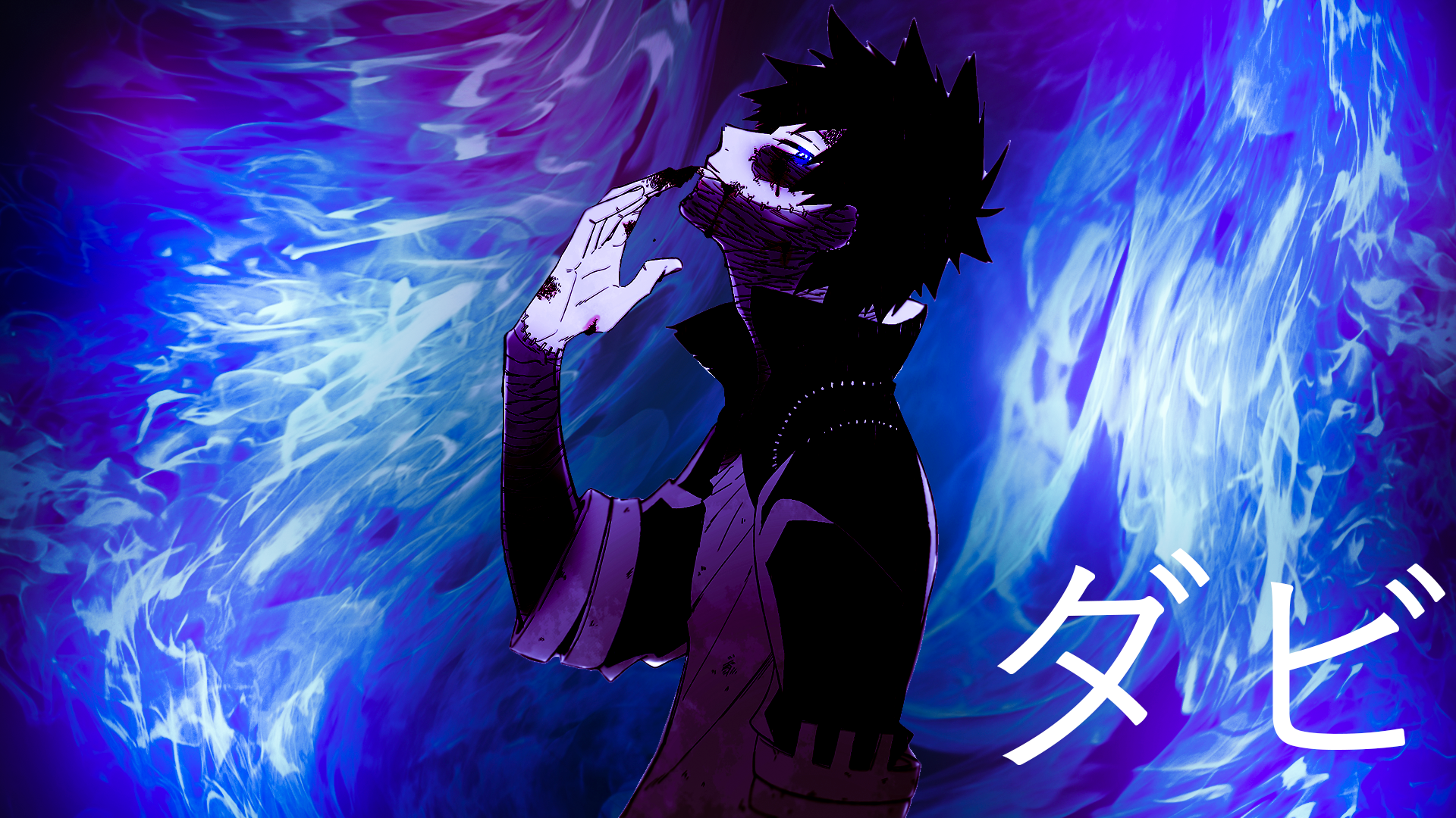 Dabi from Boku no Hero Academia with Japanese text HD Wallpaper
