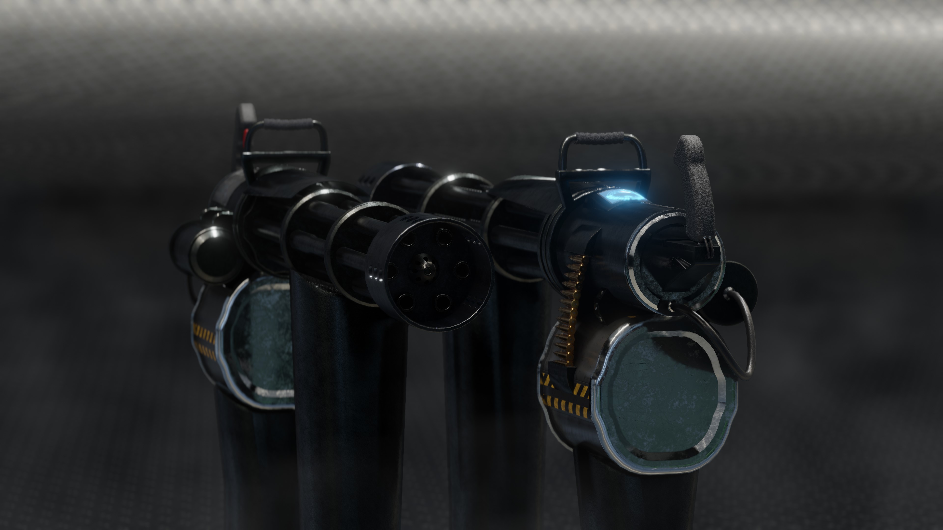 Prototype minigun weapon CGI 4K HD Wallpaper