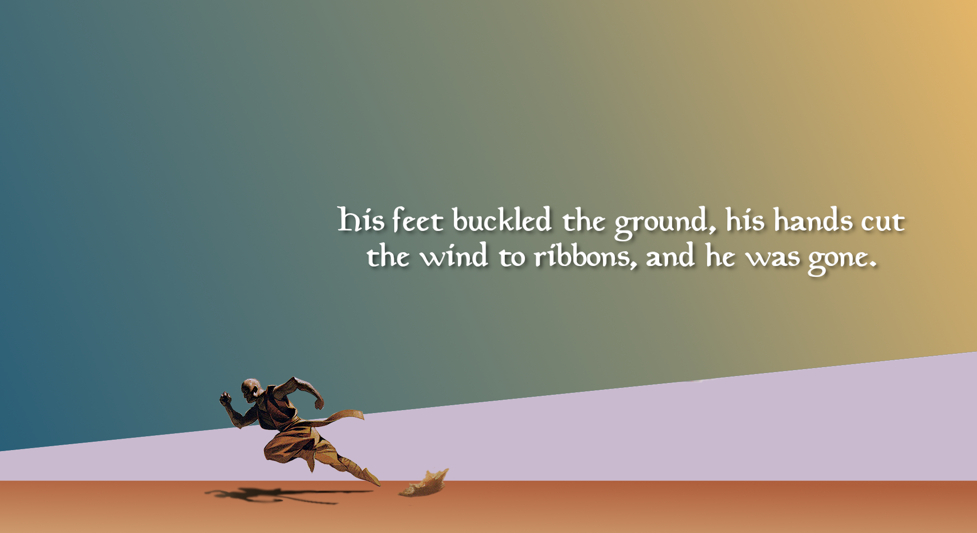 Quote about running from Magic: The Gathering HD Wallpaper