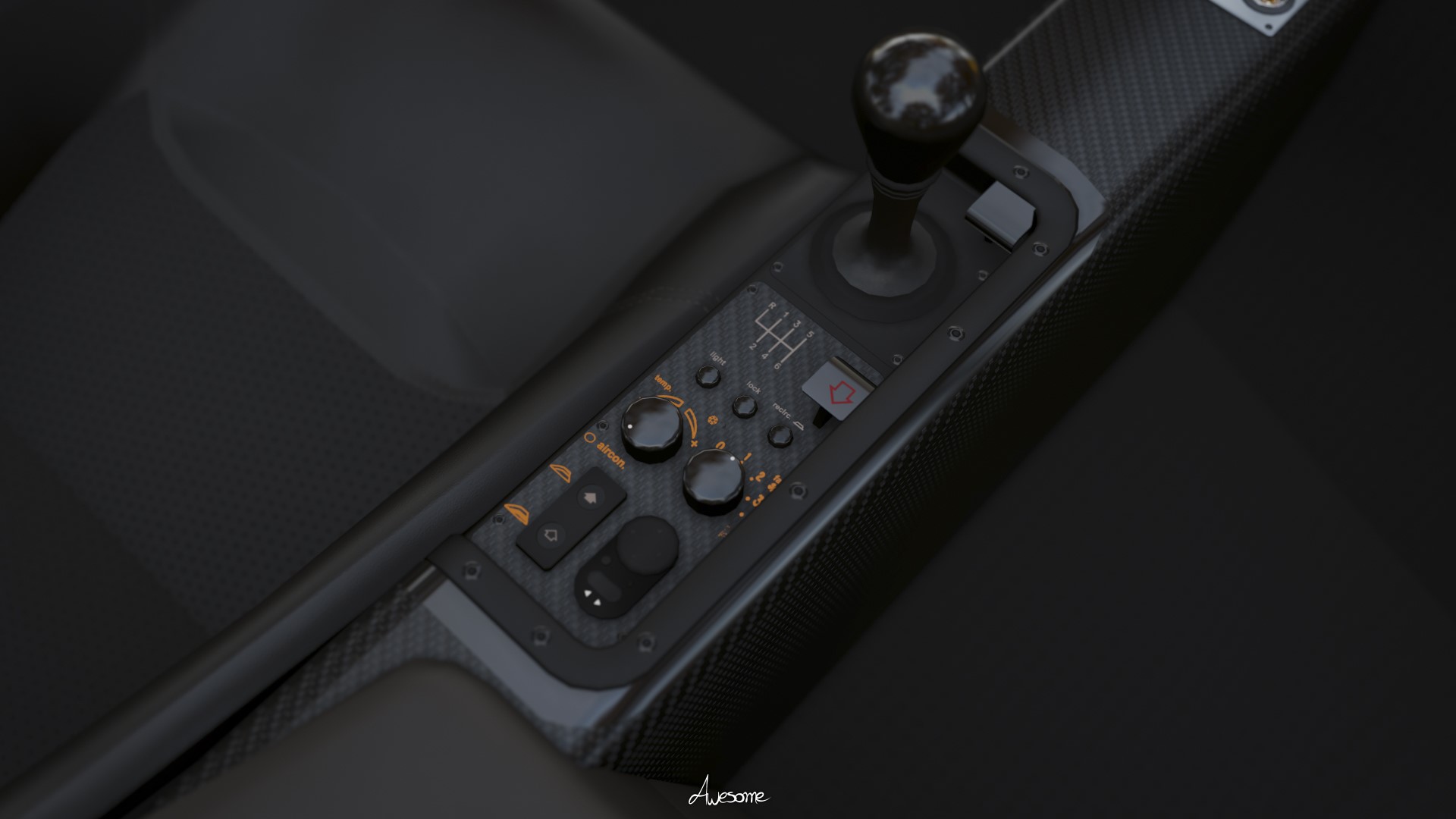 McLaren F1 Gear Shifter and Dashboard Controls HD Wallpaper