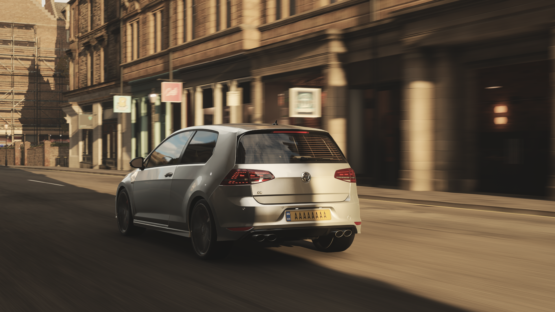 Volkswagen Golf mk7 driving on a street HD Wallpaper