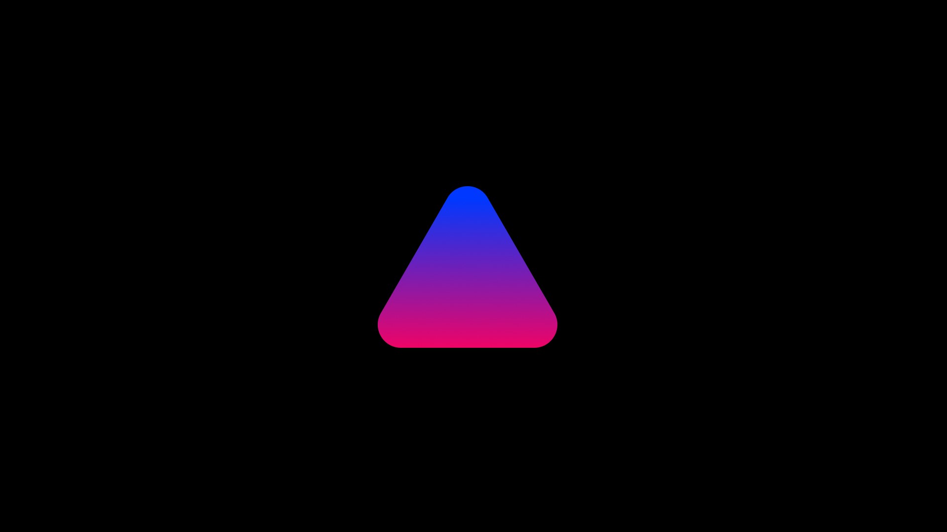 Minimalist triangle with gradient on black background HD Wallpaper
