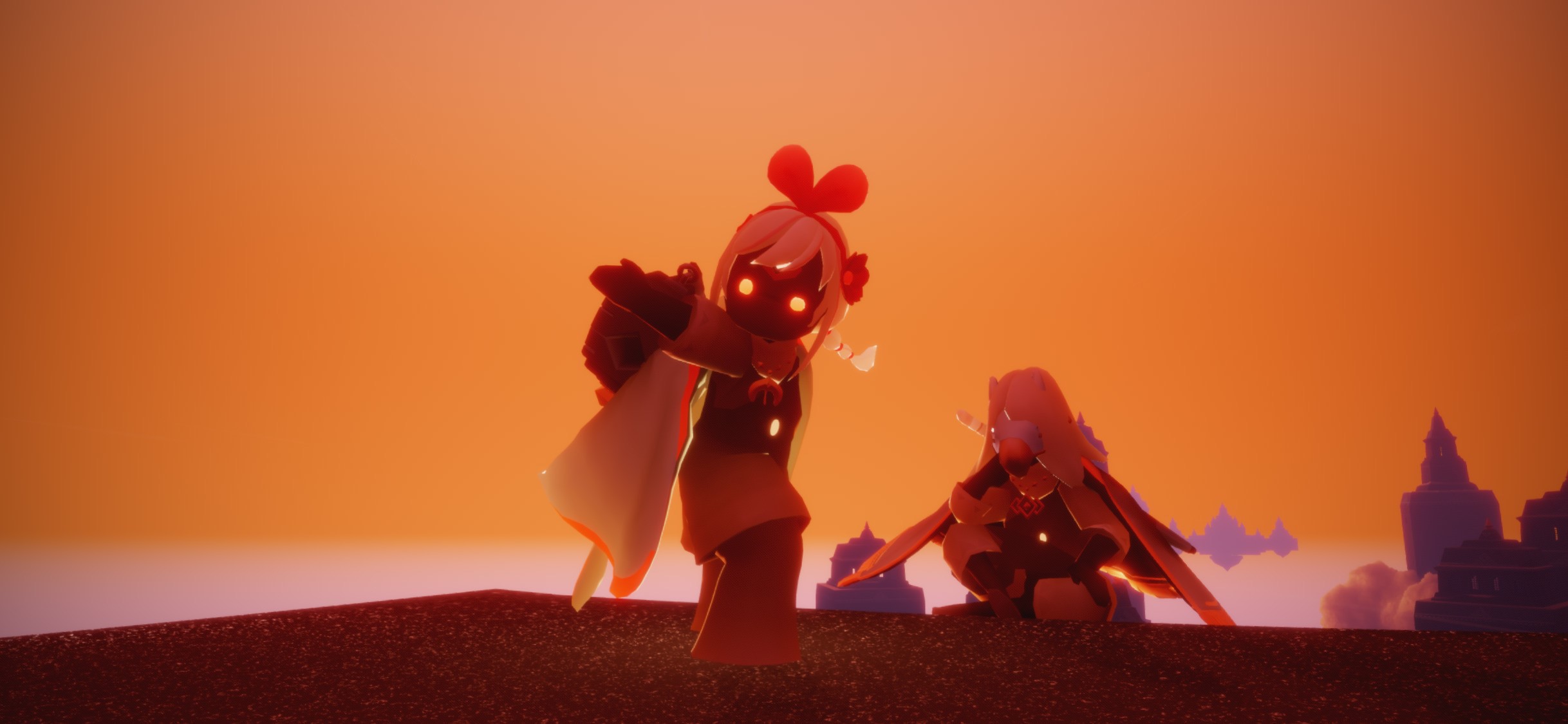 Sky (game) characters at sunset HD Wallpaper