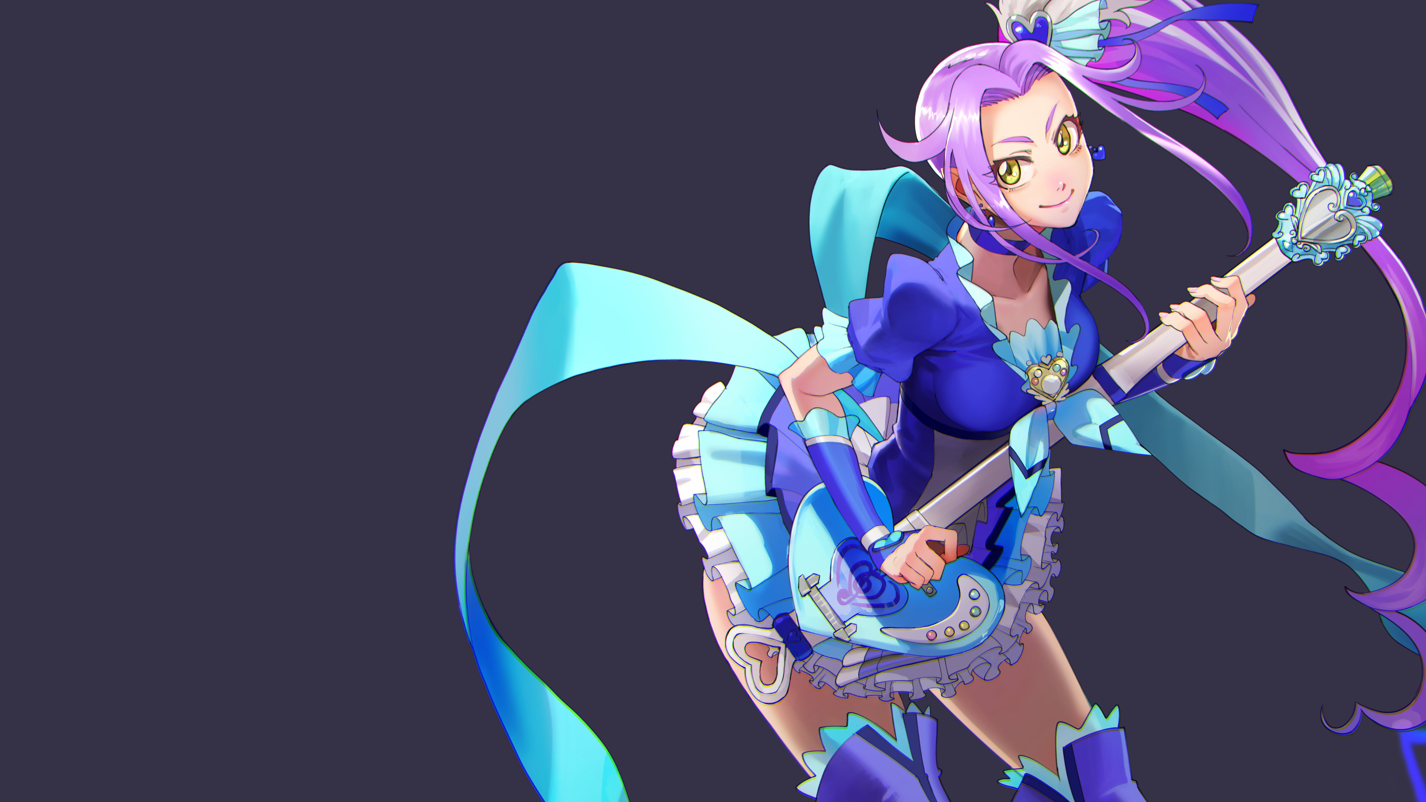 Moruga from Pretty Cure with a magical staff HD Wallpaper