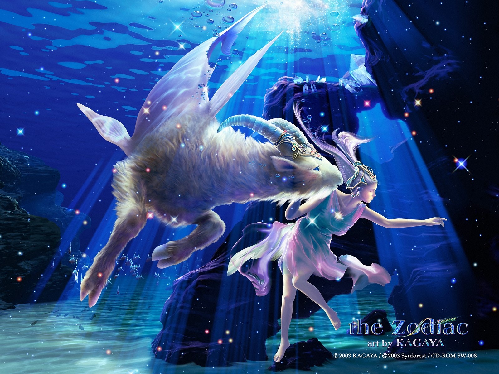 Aries the Ram and a Fairy from The Zodiac by Kagaya HD Wallpaper