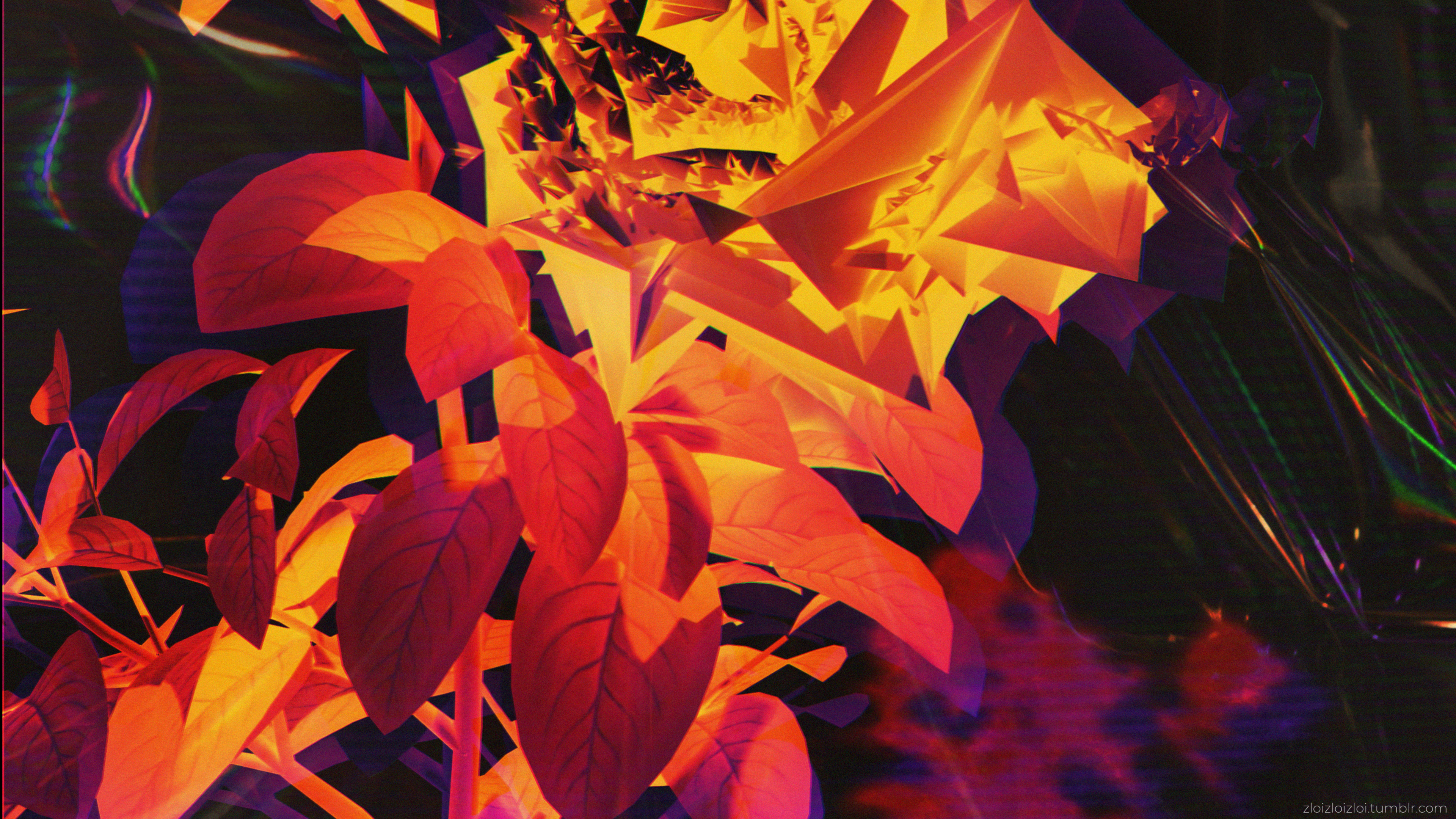 4K Glitch Art Vaporwave 3D Abstract HD Wallpaper