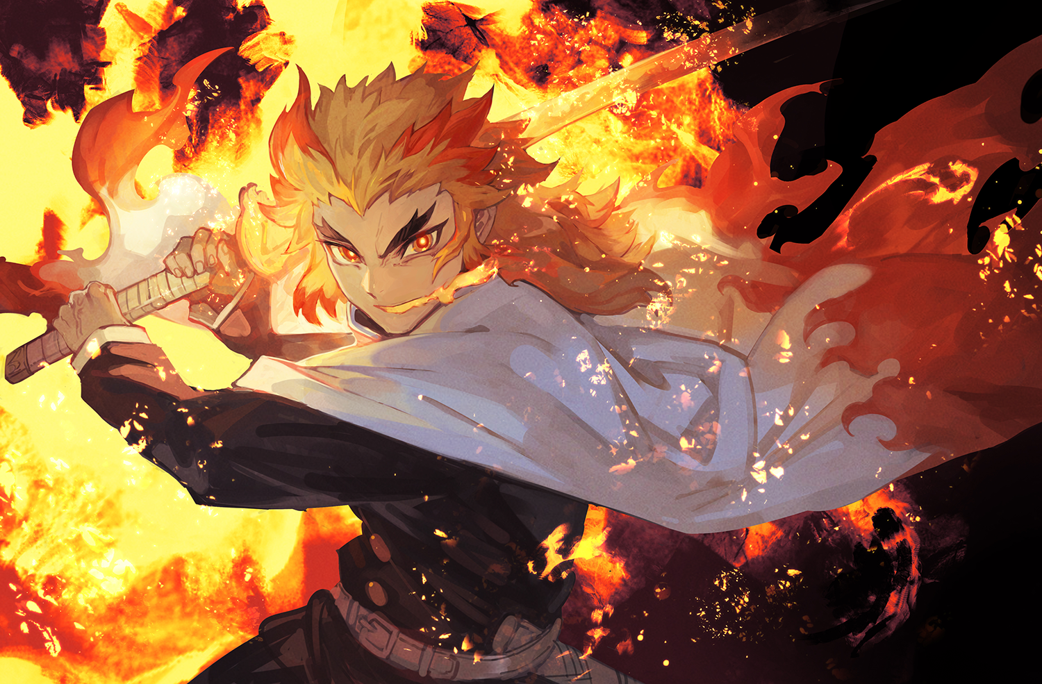 Kyojuro Rengoku from Kimetsu no Yaiba HD Wallpaper