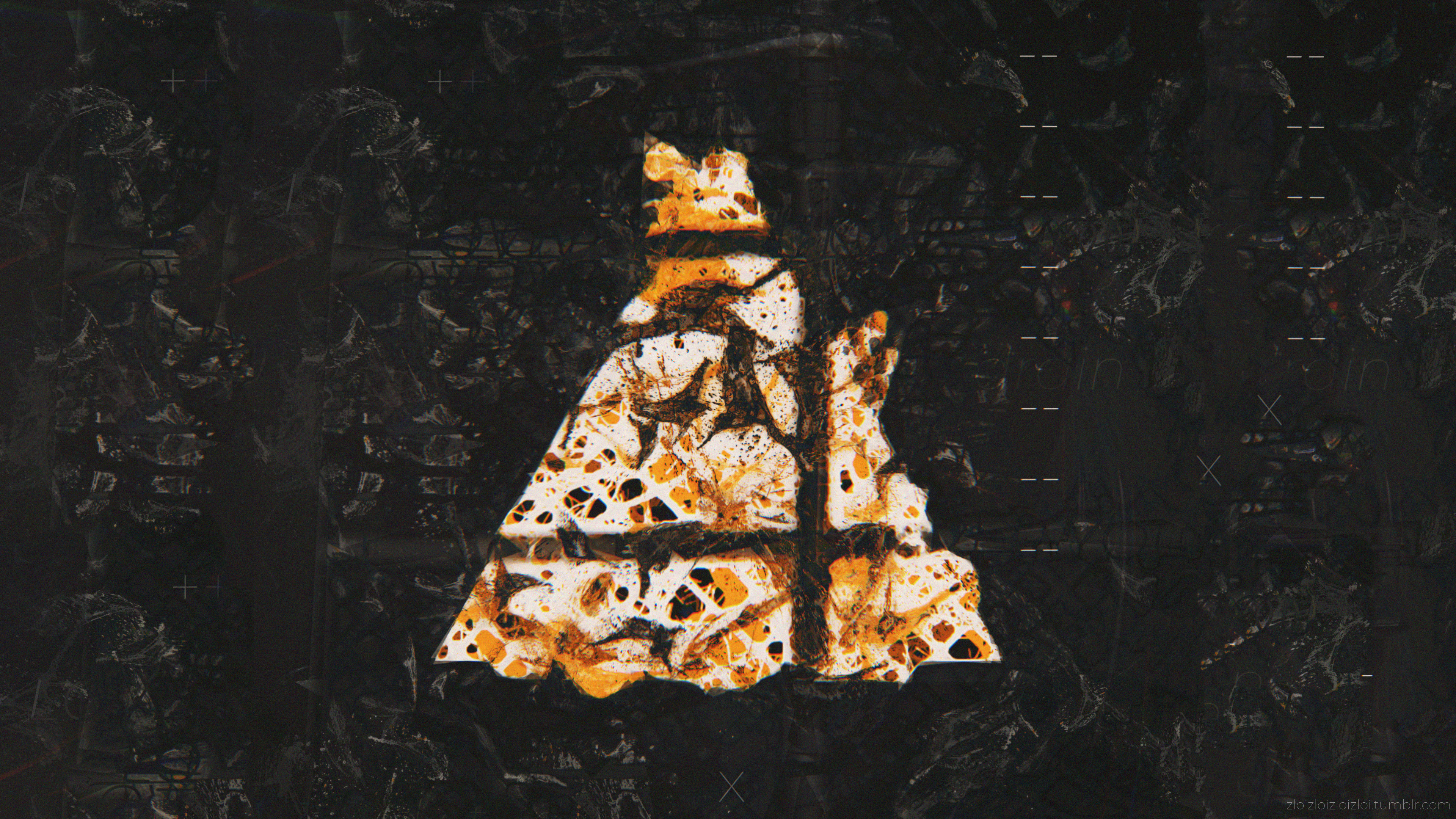 Abstract Glitch Art Triangle 4K HD Wallpaper
