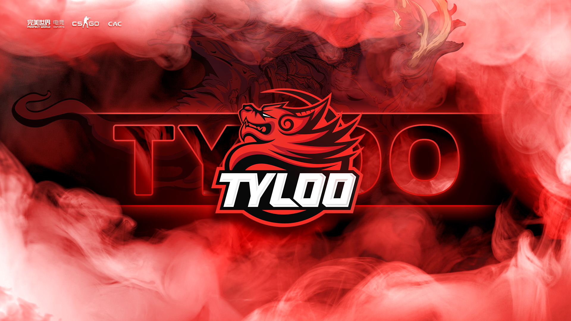 TYLOO logo with CS:GO and CAC branding HD Wallpaper