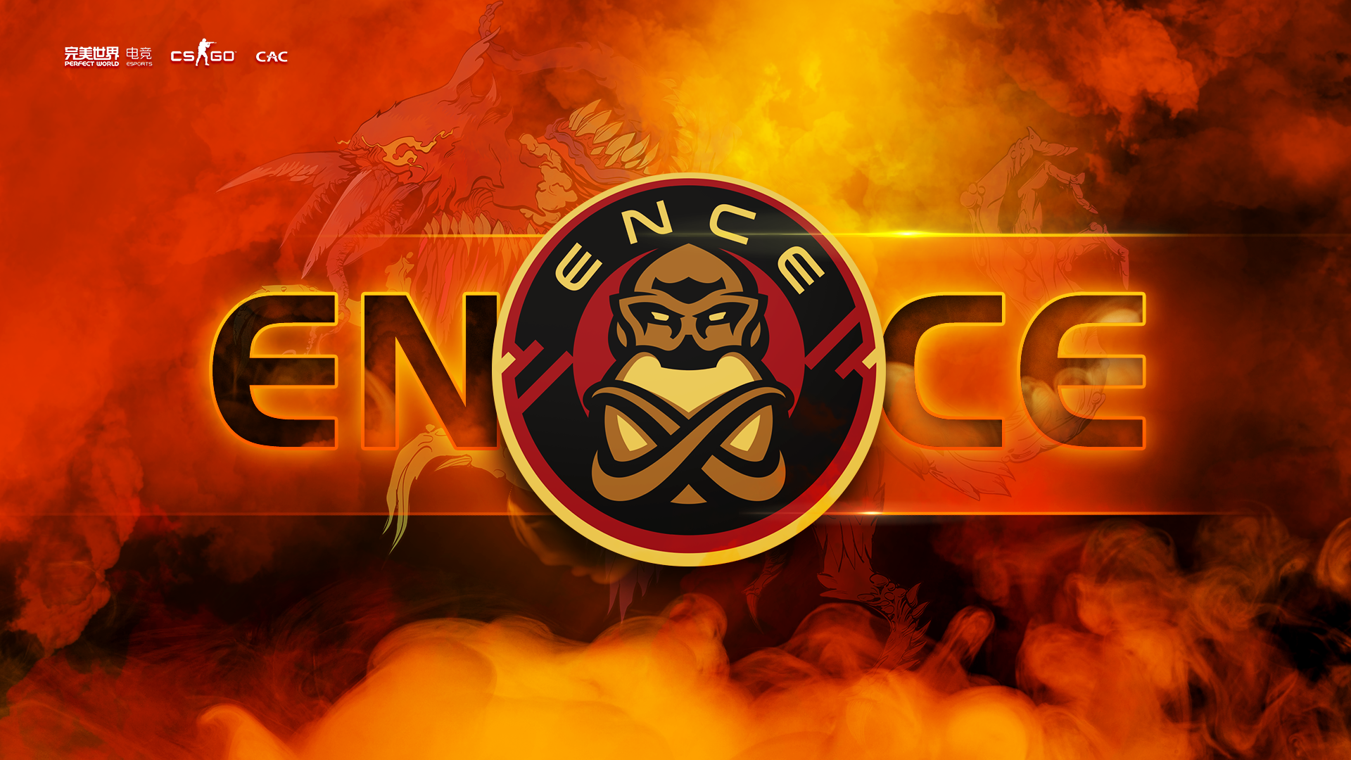ENCE logo and CS:GO branding HD Wallpaper
