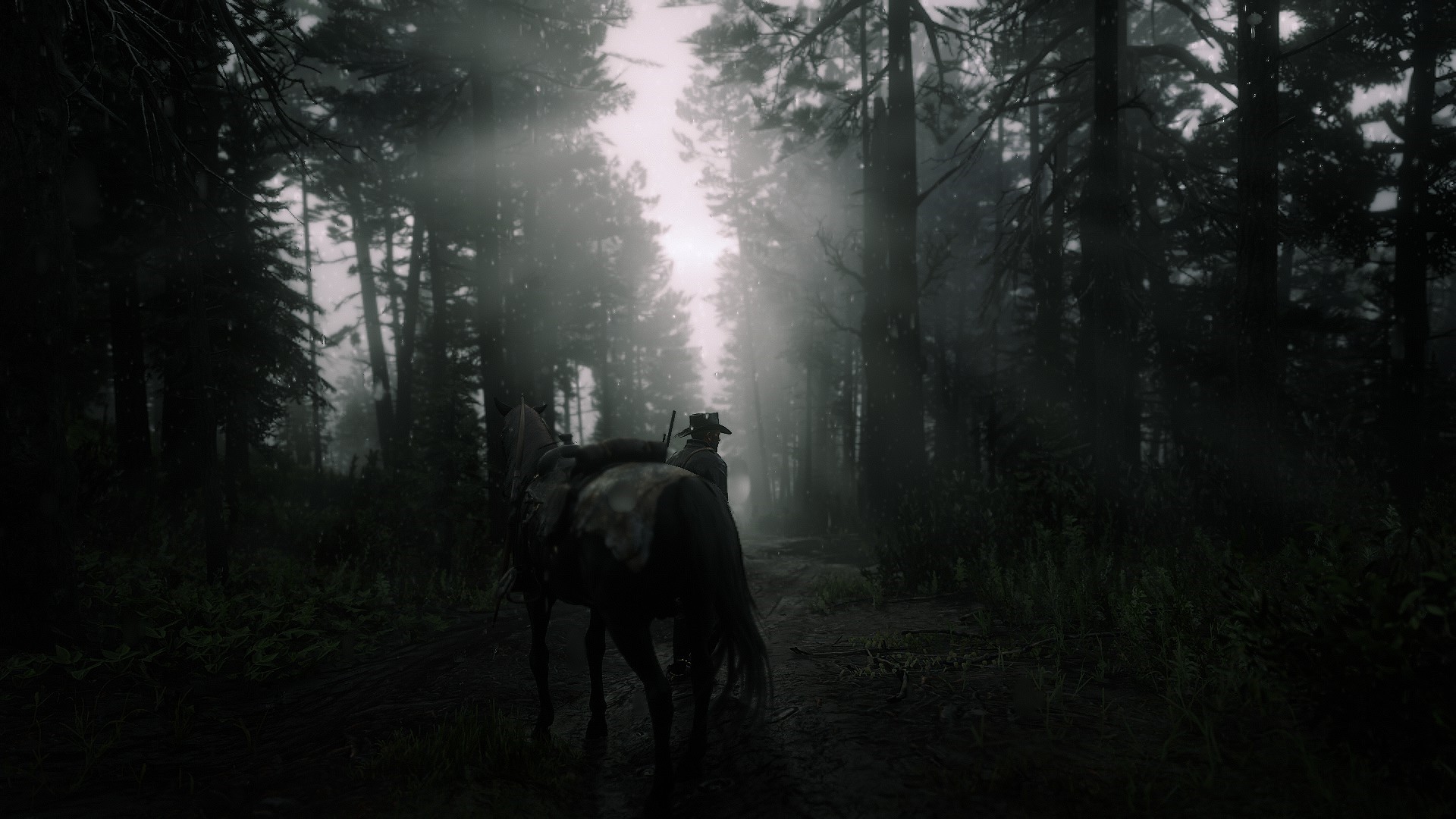 Arthur Morgan from Red Dead Redemption 2 in a forest HD Wallpaper