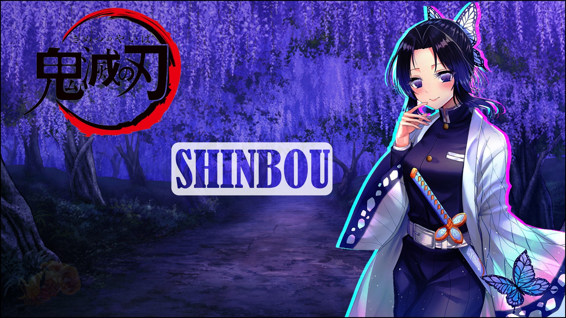Kochou Shinobu from Kimetsu no Yaiba HD Wallpaper