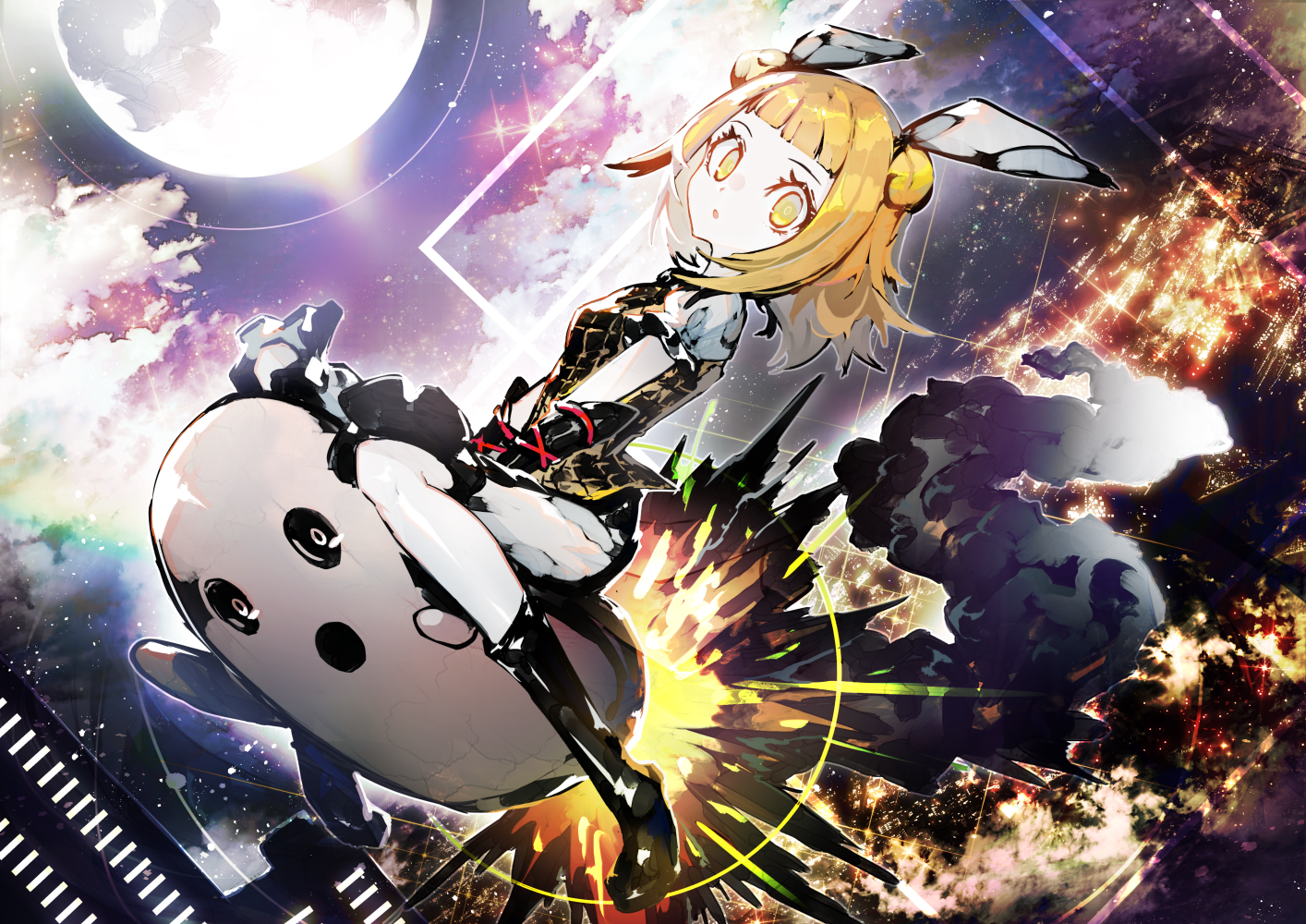 Mayumi Joutougu from Touhou riding a robot HD Wallpaper
