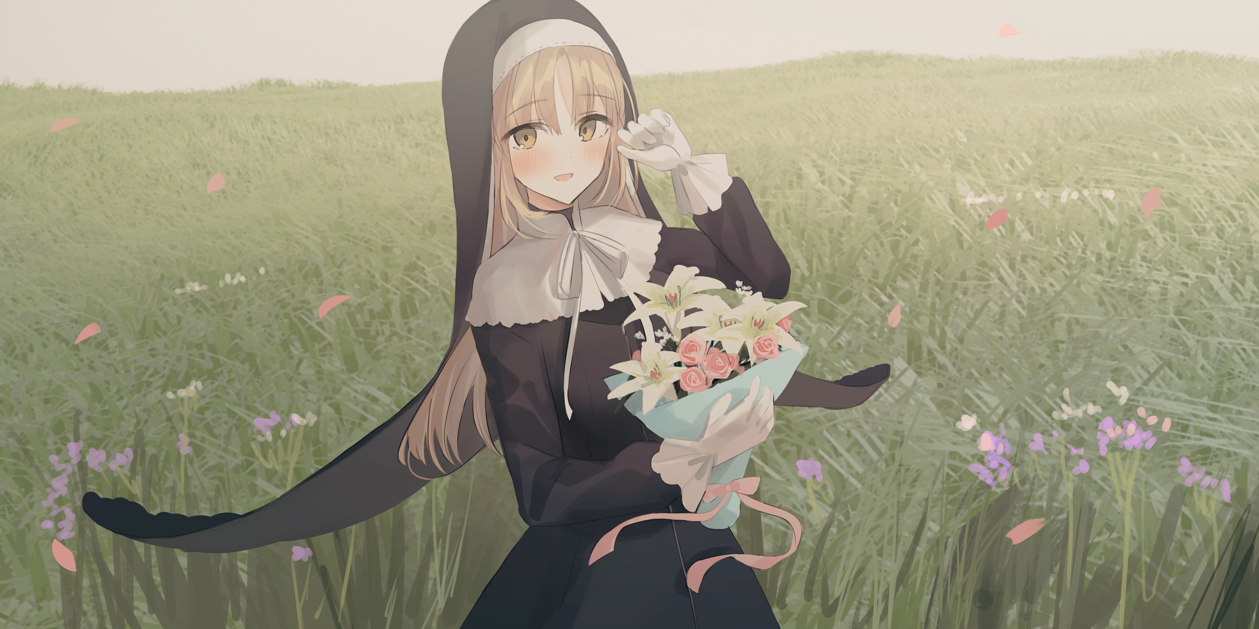 Sister Cleaire from Nijisanji in a field HD Wallpaper